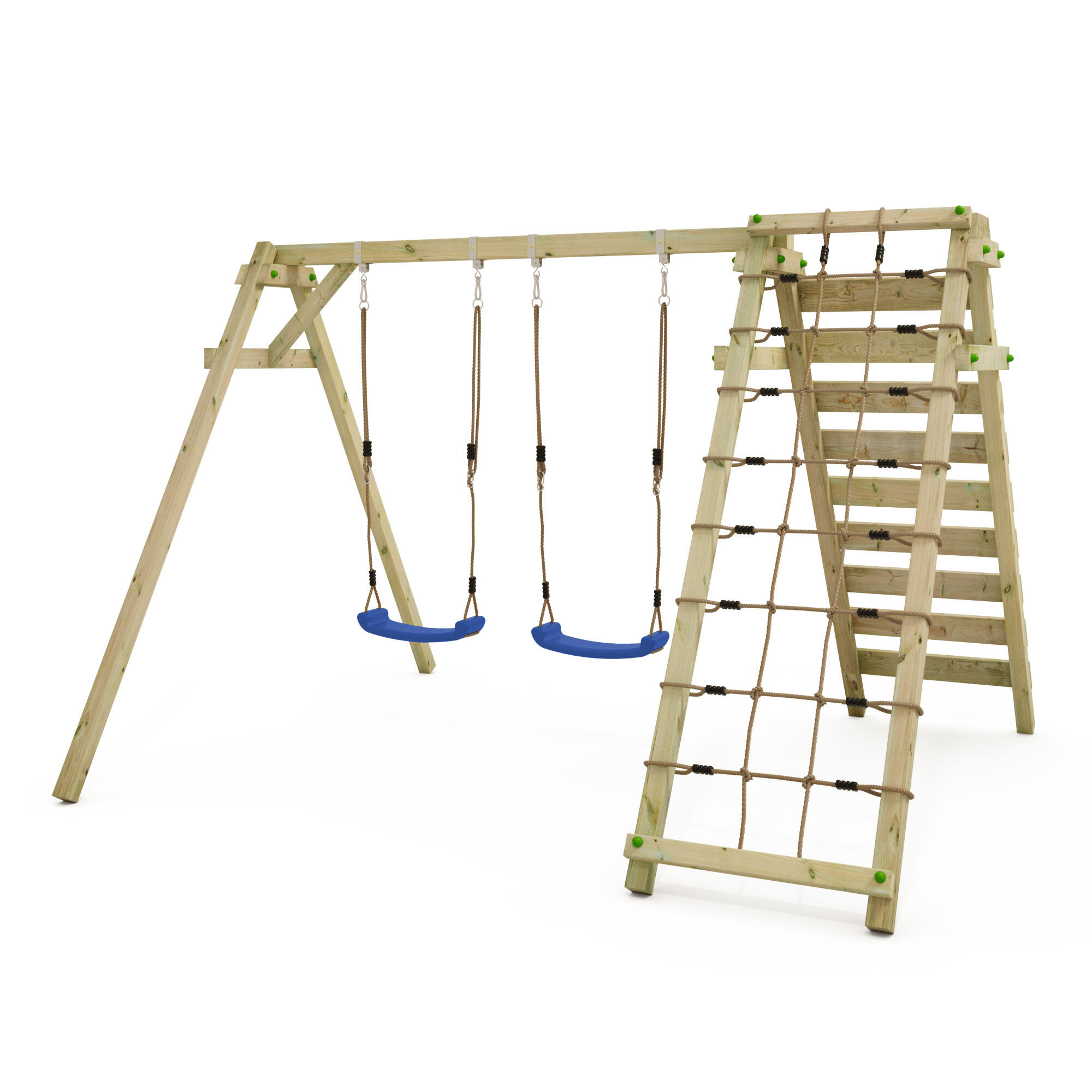 Wickey - Balançoire Portique De Balançoire Smart Cliff - Balançoire En Bois - Aire De Jeu - Bleu - No Size - Decathlon