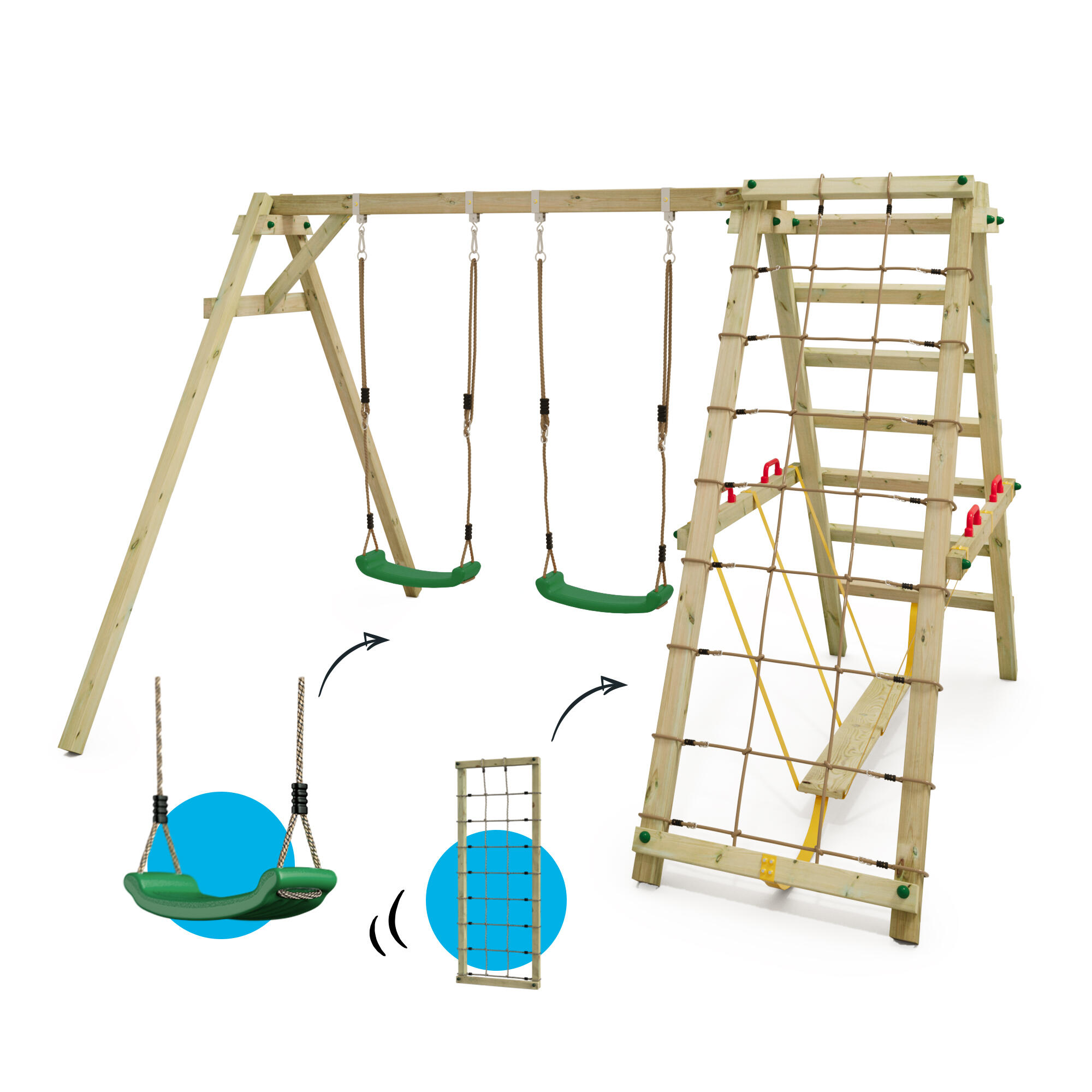 Smart Hike kinderschommel met klimhulpstuk - groen 4/7