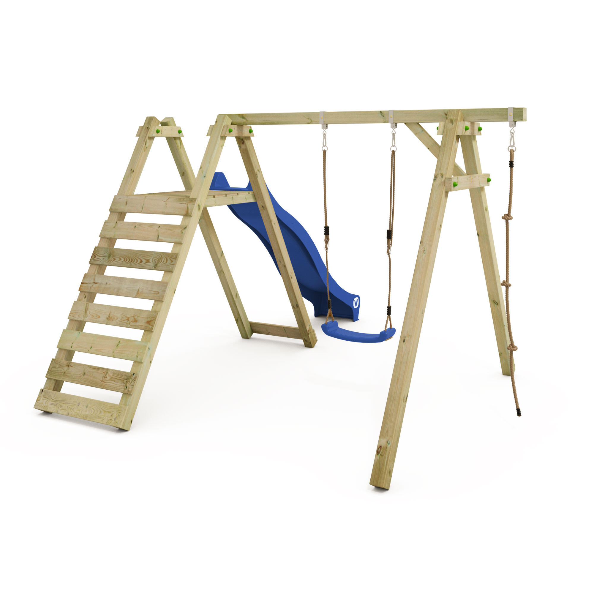 Smart Swift kinderschommel met glijbaan - blauw 4/7