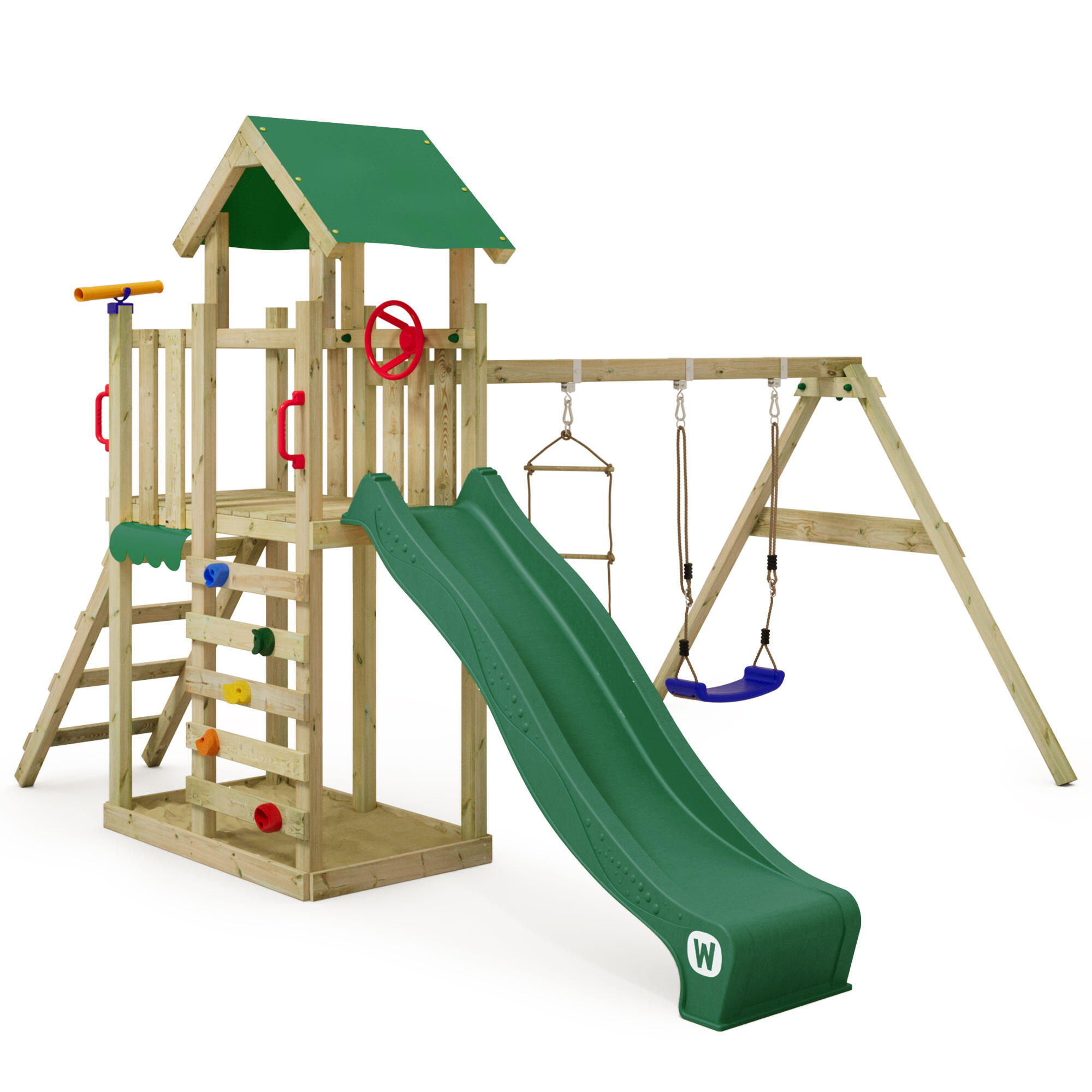 Wickey - Aire De Jeux Multiflyer Light Avec Toboggan Vert - Aire De Jeu - Vert - No Size - Decathlon