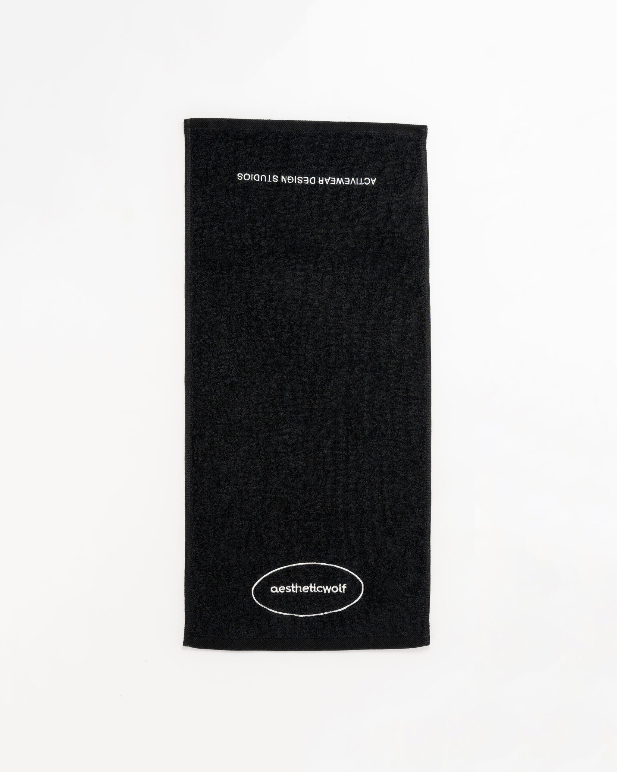 AESTHETIC WOLF Toalla Deportiva Fitness Algodón Negro - aestheticwolf® - 35x75cm
