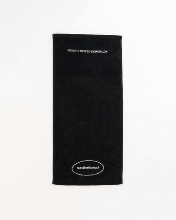 Serviette de sport Fitness Coton Noir - aestheticwolf® - 35x75cm