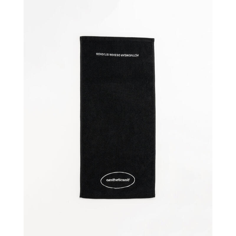 Toalla Deportiva Fitness Algodón Negro - aestheticwolf® - 35x75cm