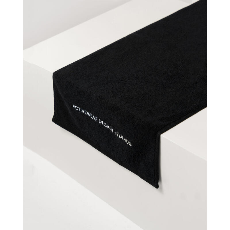Asciugamano sportivo Fitness Cotton Nero - aestheticwolf® - 35x75 cm