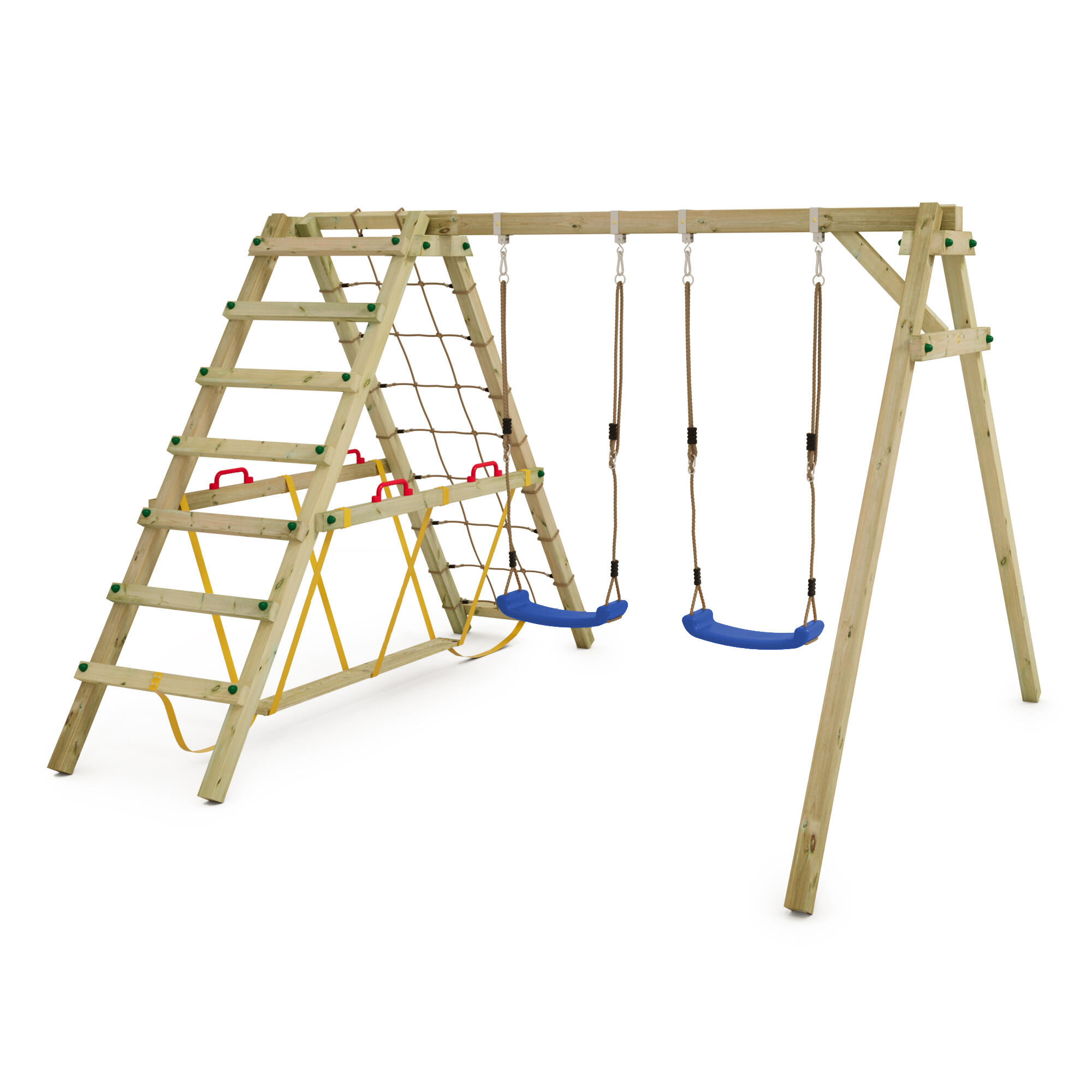 WICKEY Smart Hike kinderschommel met klimhulpstuk - blauw