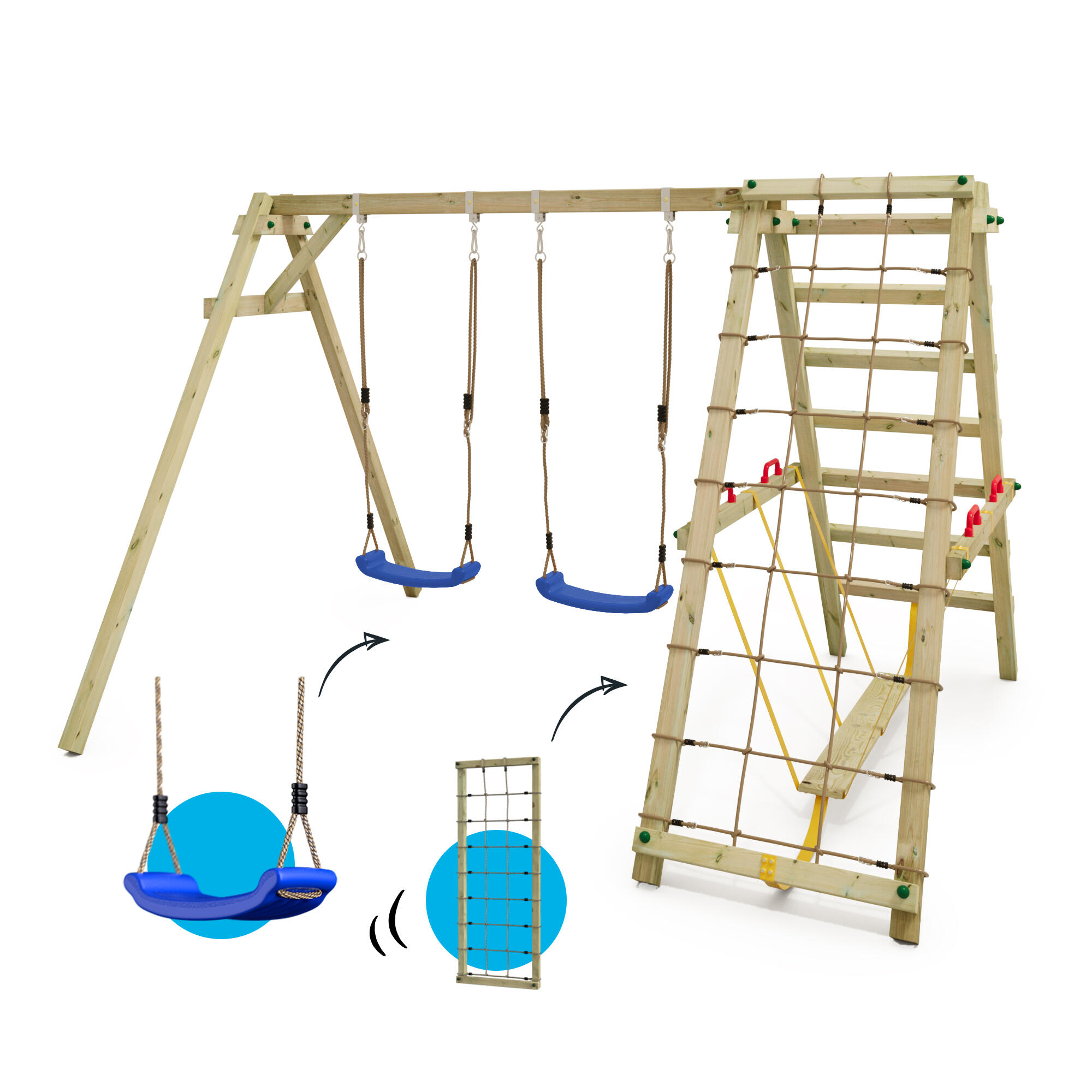 Smart Hike kinderschommel met klimhulpstuk - blauw 4/7