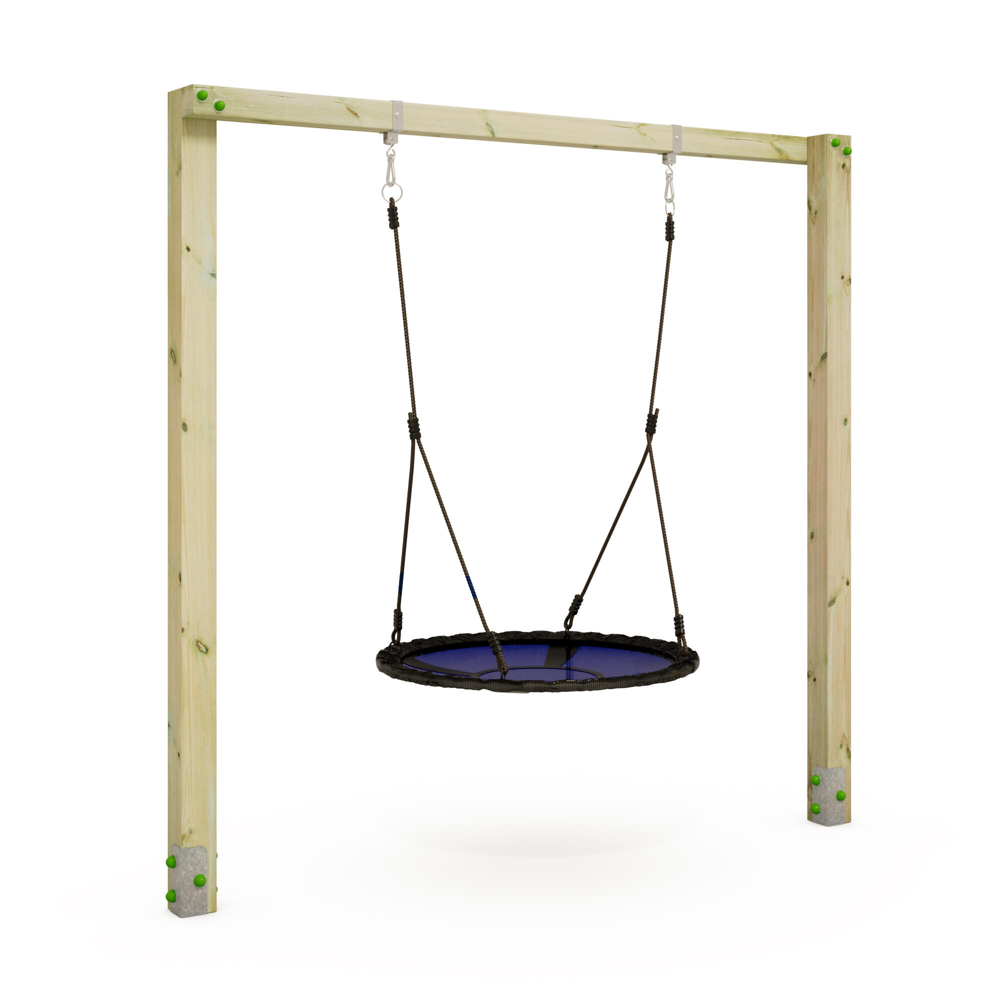Portique de balançoire  Aero Sun - balançoire nid & Support en bois 2/7