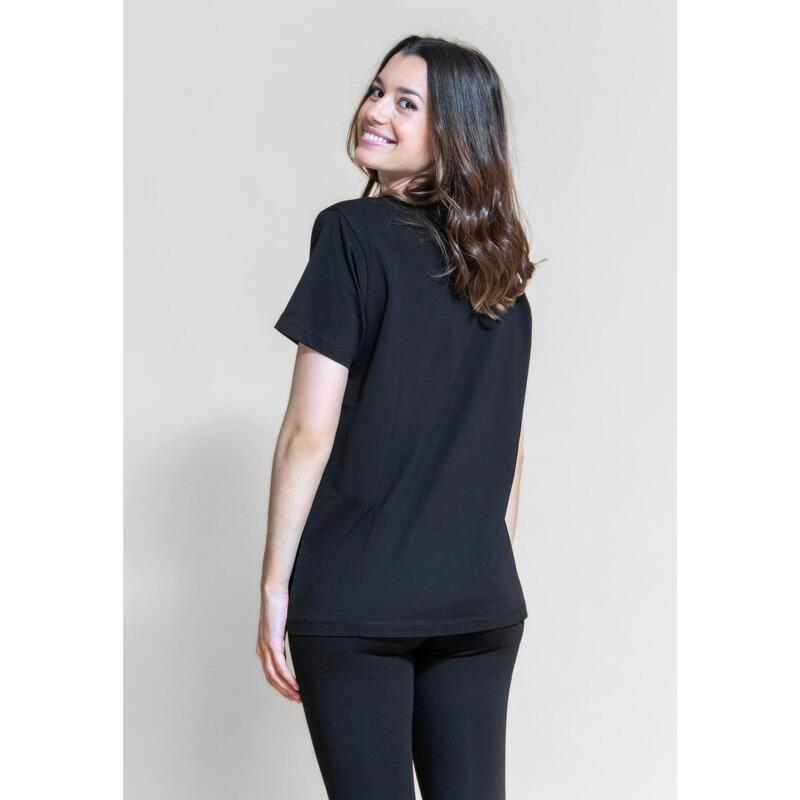 Camiseta Yoga Pilates Shambhala Om Negro Algodón orgánico