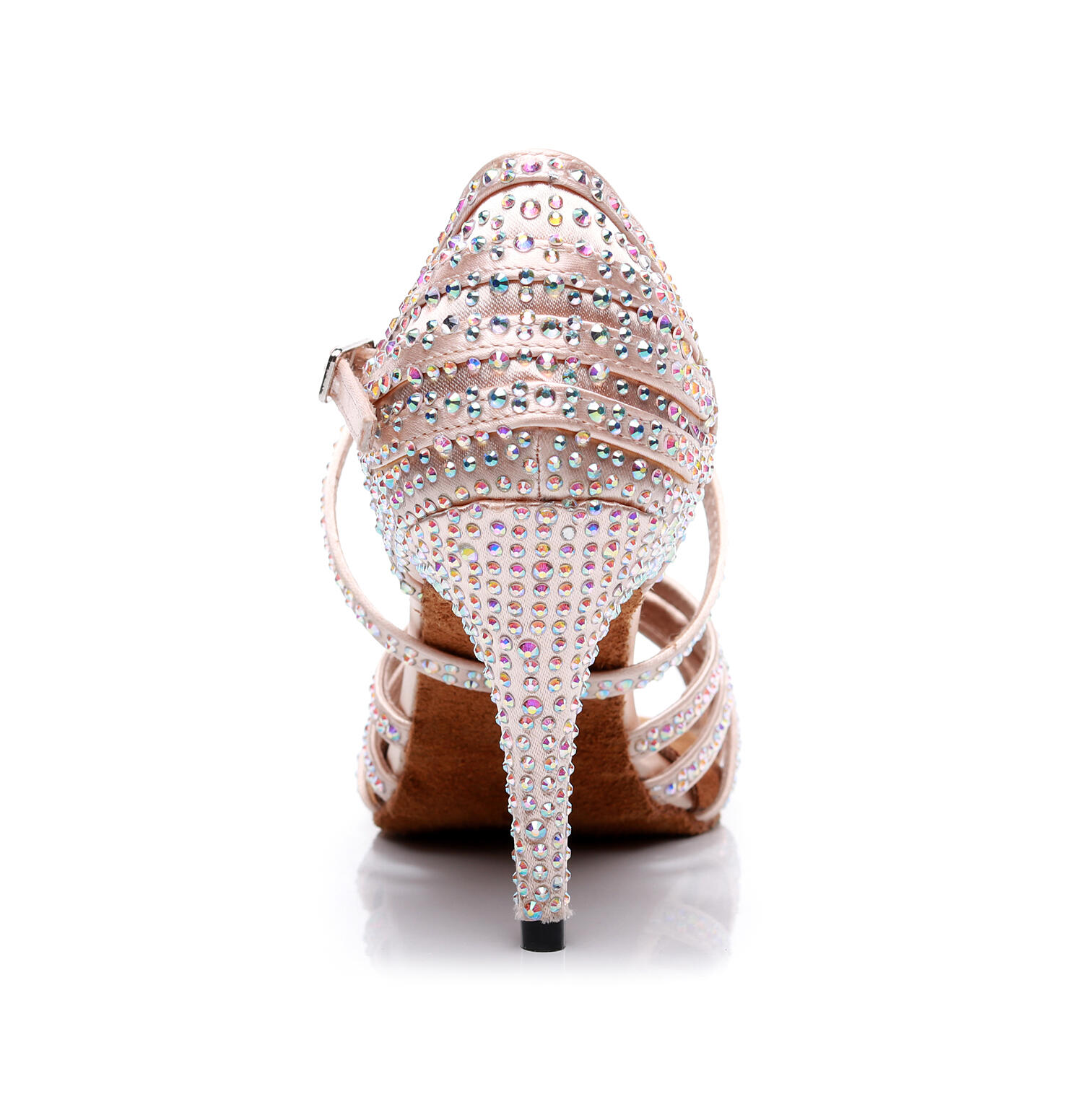 Sapatos de dança de salsa latino de salto alto com strass santiago 3/7