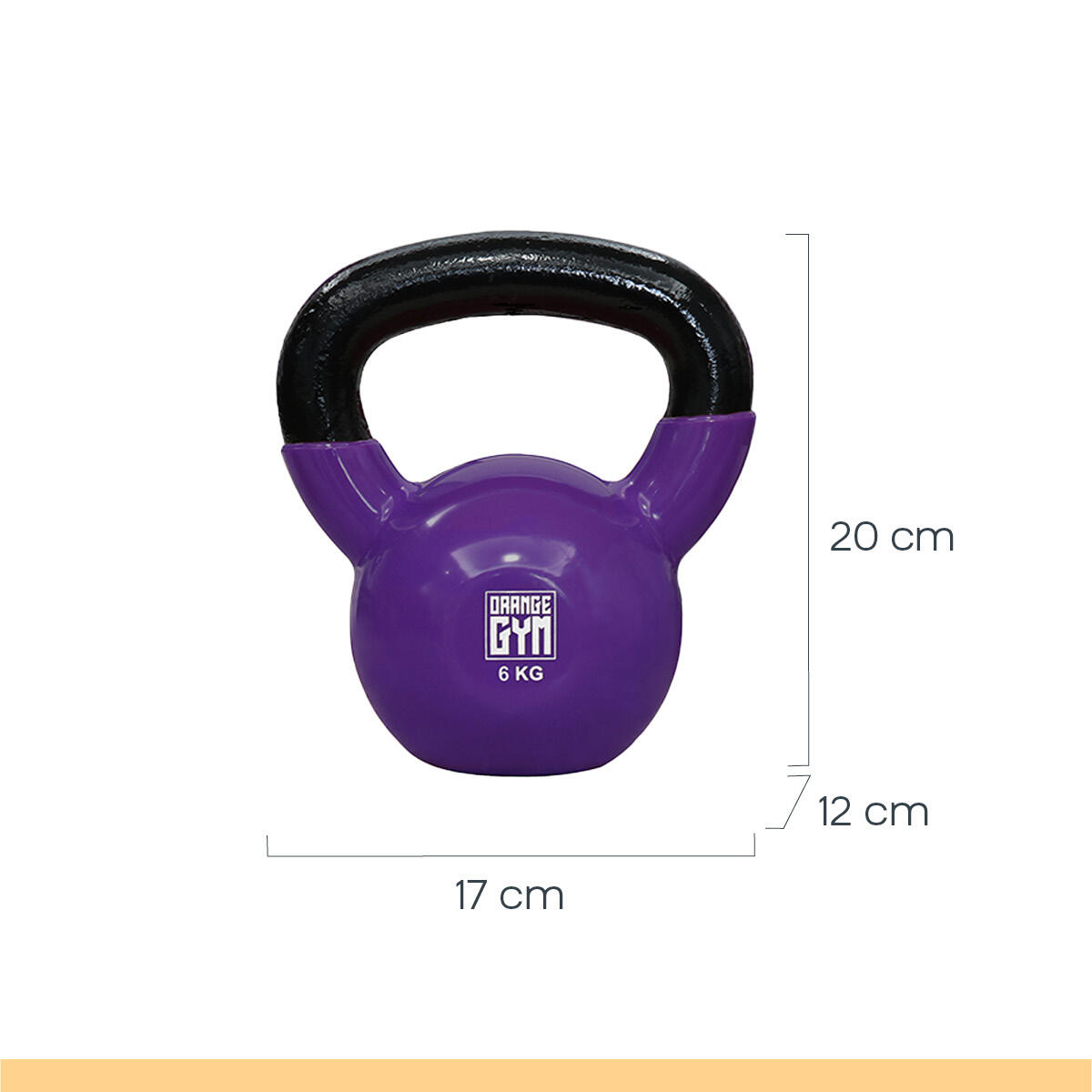 Orange Gym – Vinyl Kettlebell – 6kg 6/6