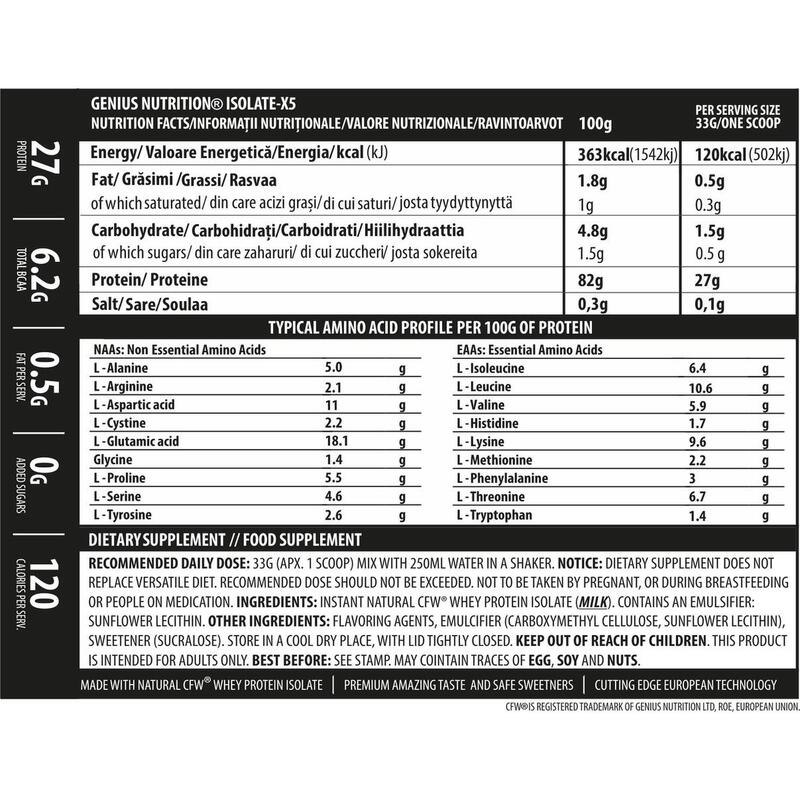 PROTEINA IZOLATA PUDRA ISOLATE-X5® 2000g/61 serv
