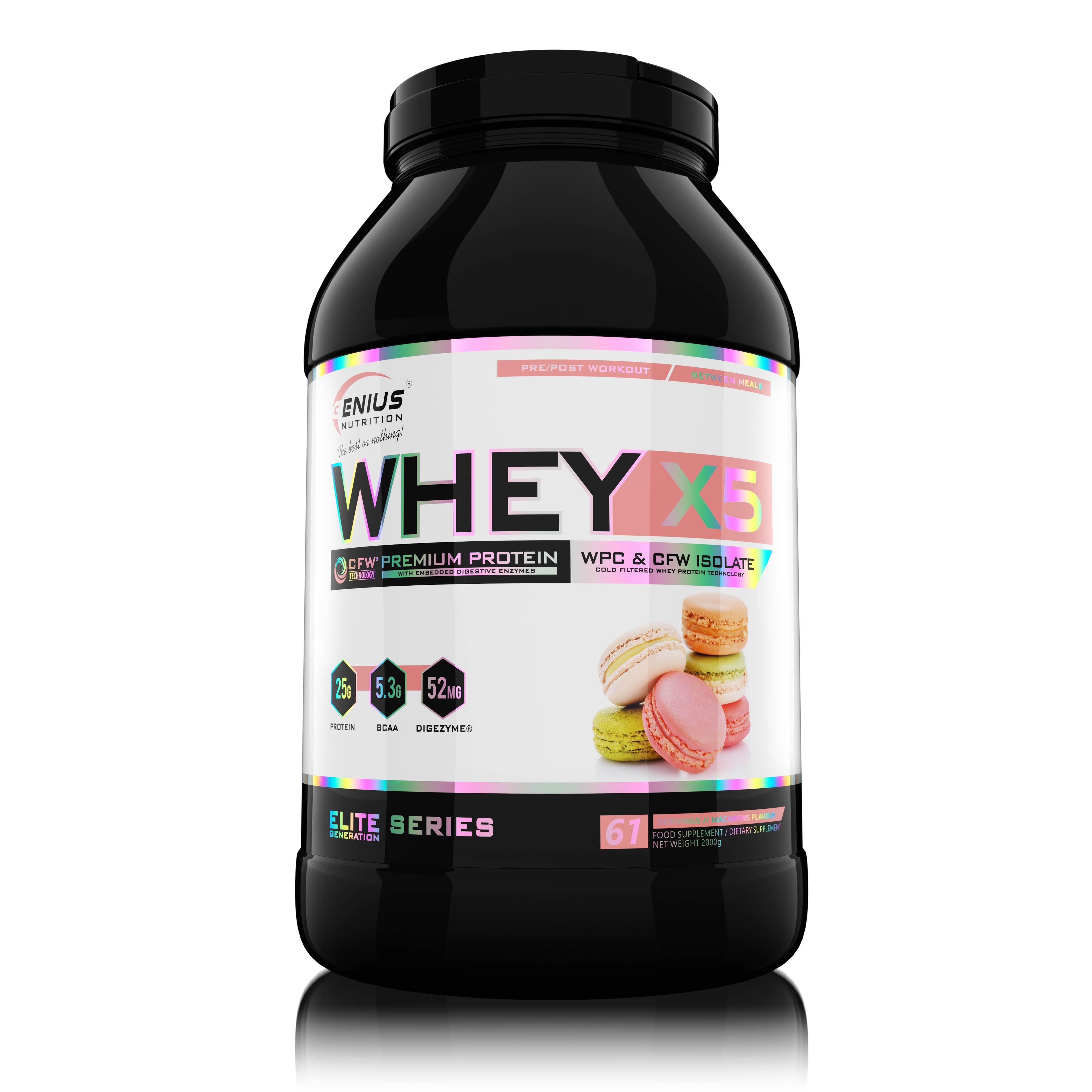 Genius Nutrition - Genius Nutrition Whey-x5 (2000g) Macarons - Protéines - Whey Protéine - 2 Kg - Decathlon