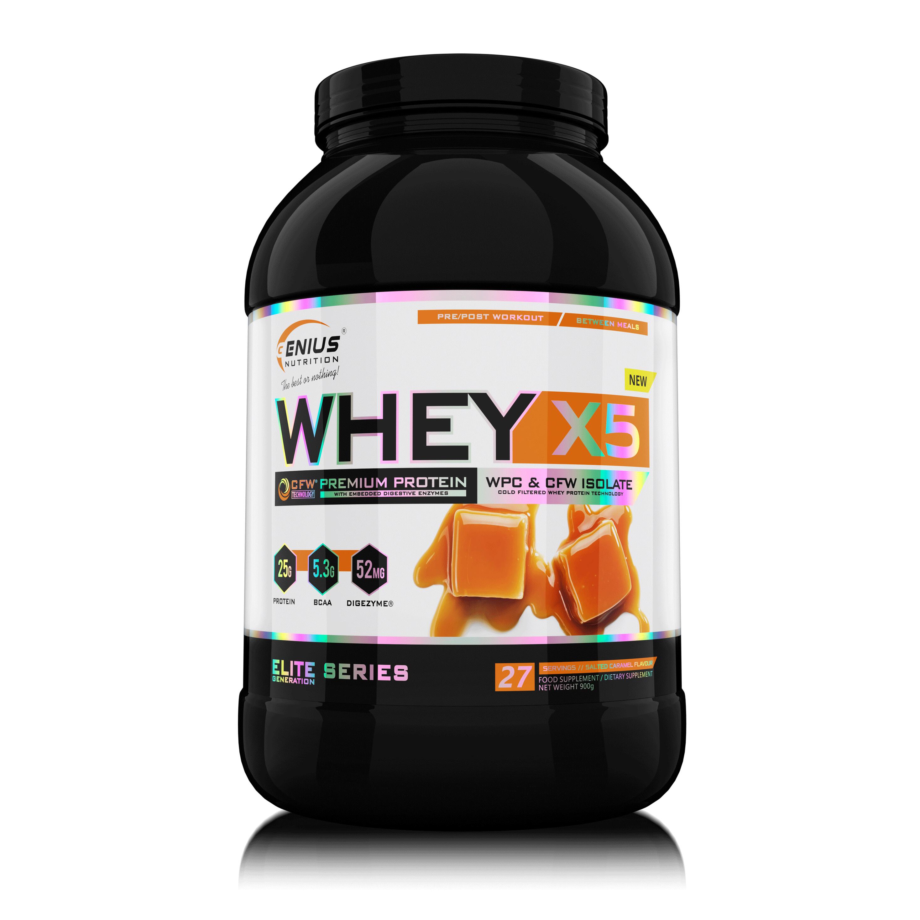 GENIUS NUTRITION Genius Nutrition Whey-X5 (900g) Salted Caramel - Proteine