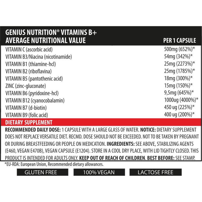 SUPLIMENT ALIMENTAR VITAMINS B 60caps/60 serv