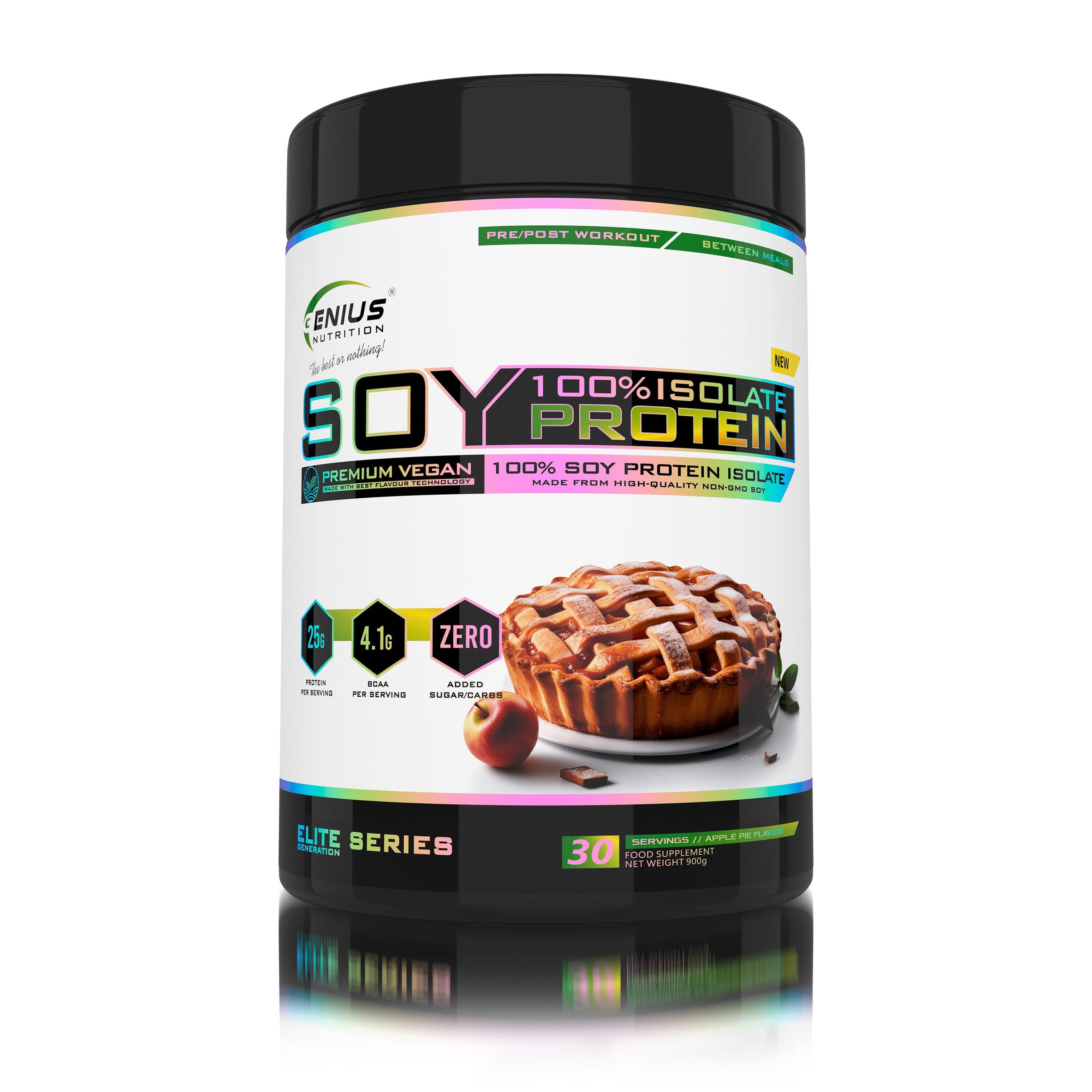 GENIUS NUTRITION Genius Nutrition 100% Soy Protein Isolate (900g) Apple Pie - Proteins