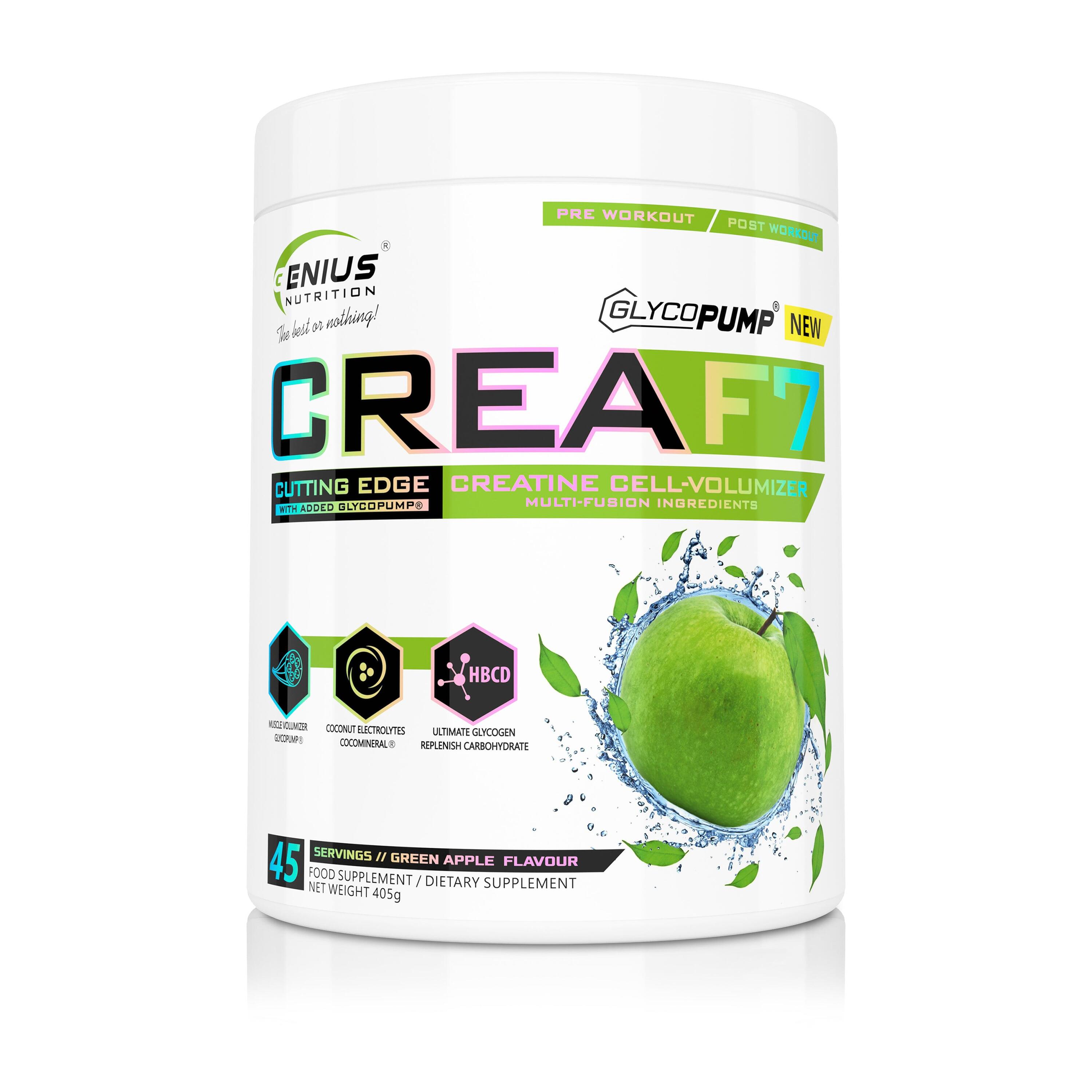 GENIUS NUTRITION Genius Nutrition CreaF7 (405g) Green Apple - Creatine - Creatine-Mix