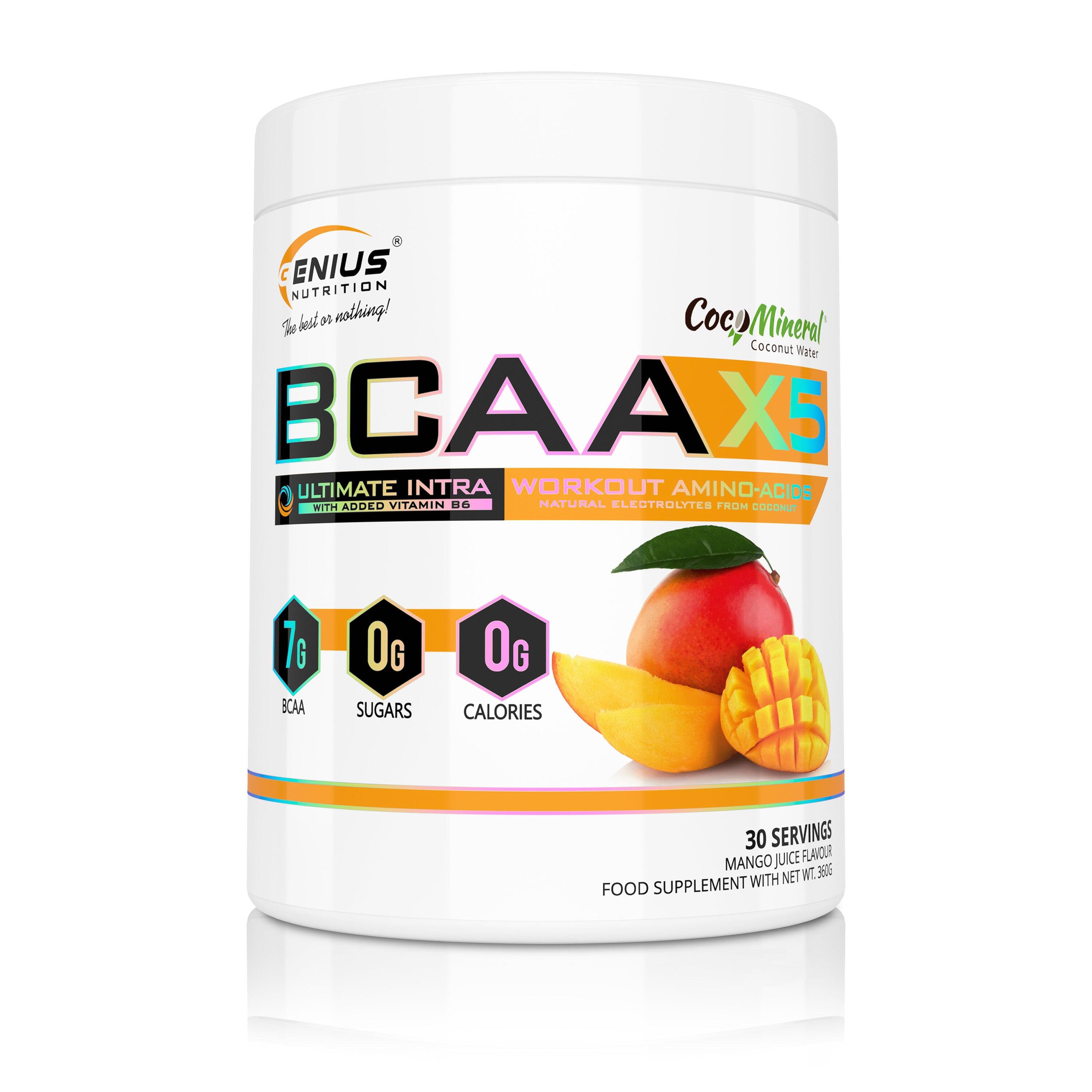 GENIUS NUTRITION Genius Nutrition BCAA-X5 (360g) Mango - Amino Acids - BCAA