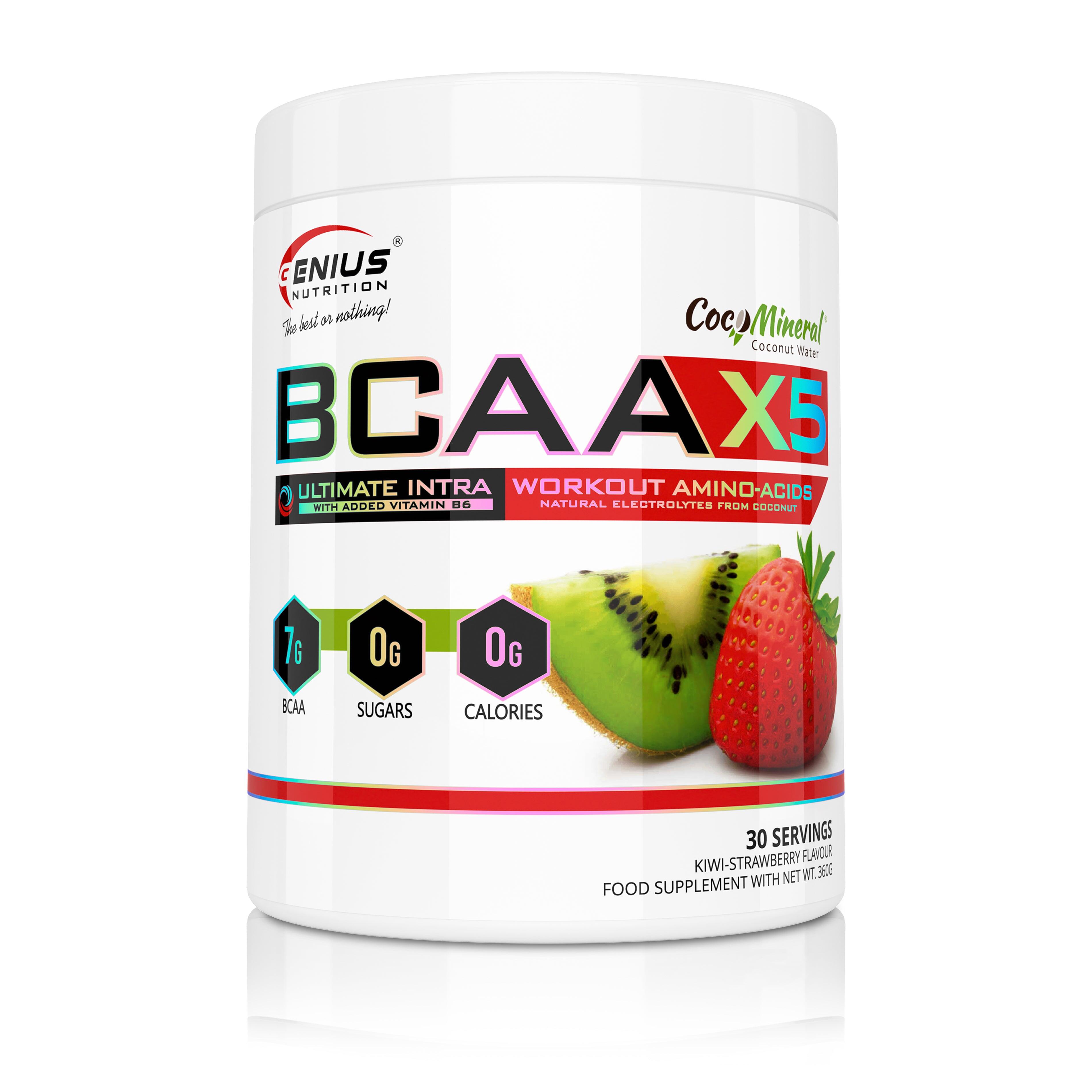 Genius Nutrition - Genius Nutrition Bcaa-x5 (360g) Kiwi Strawberry - Acides Aminés - Bcaa - Bcaa - 360 G - Decathlon