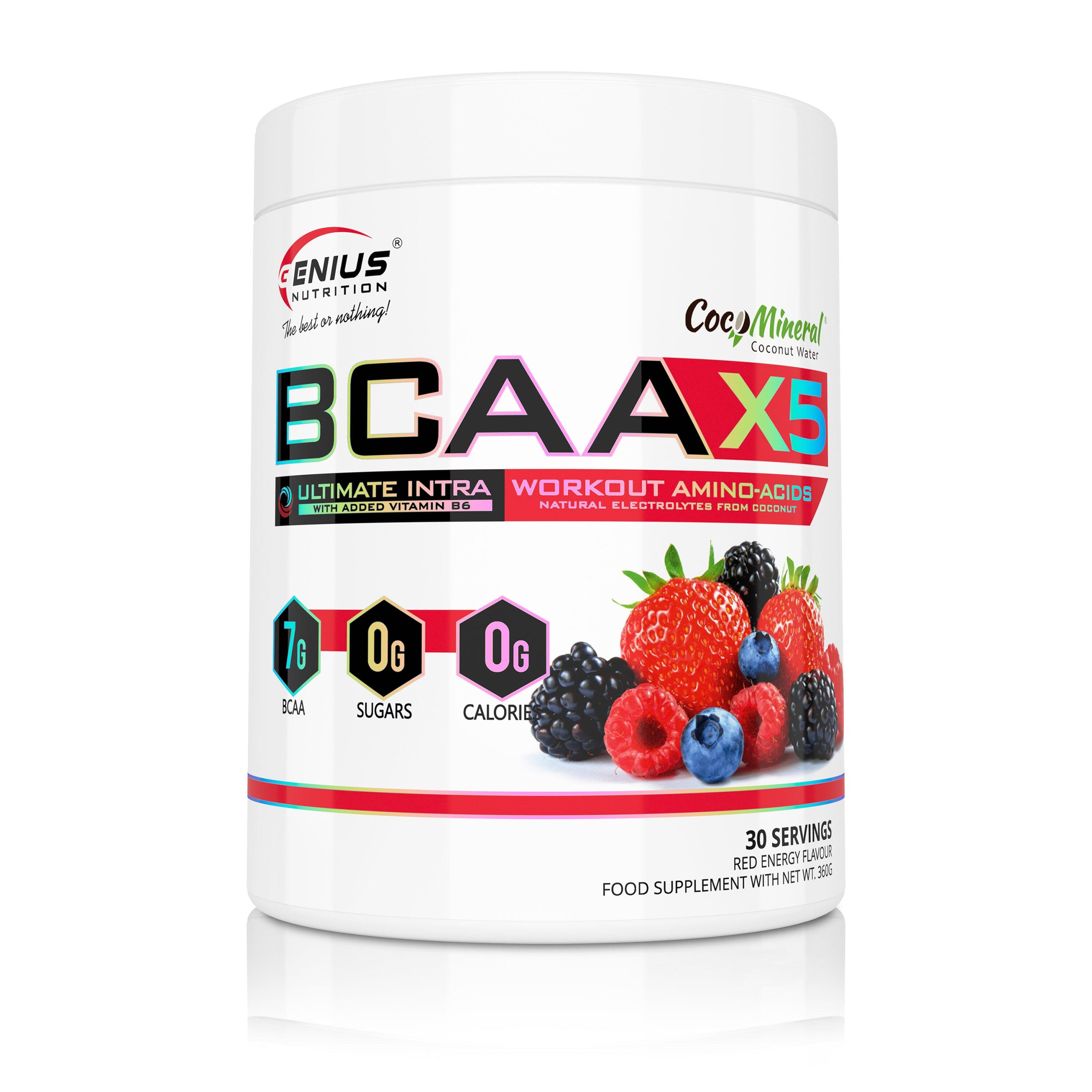 GENIUS NUTRITION Genius Nutrition BCAA-X5 (360g) Red Energy - Aminoacidi - BCAA