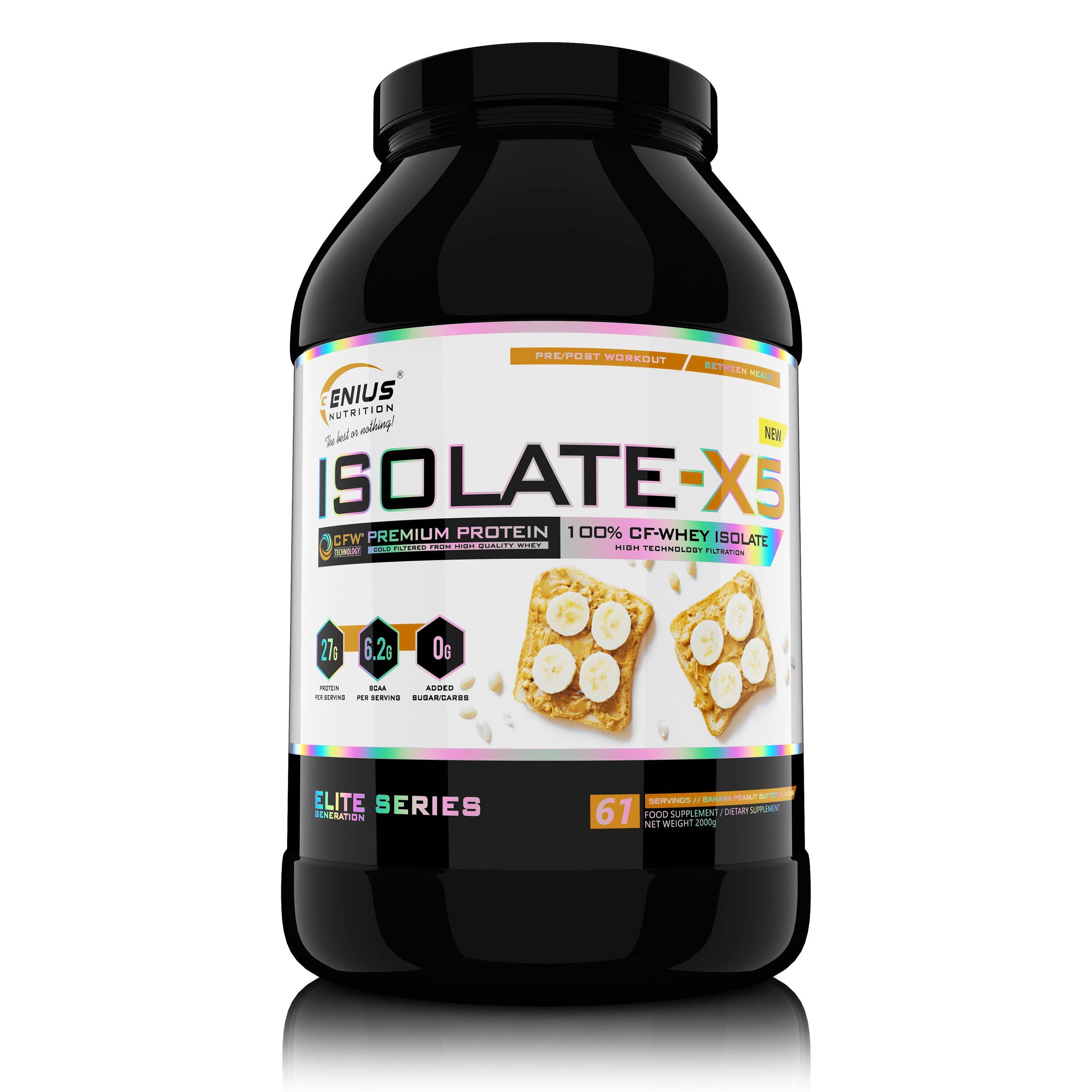 GENIUS NUTRITION Genius Nutrition Isolate-X5 (2000g) Banana Peanut Butter - Proteins