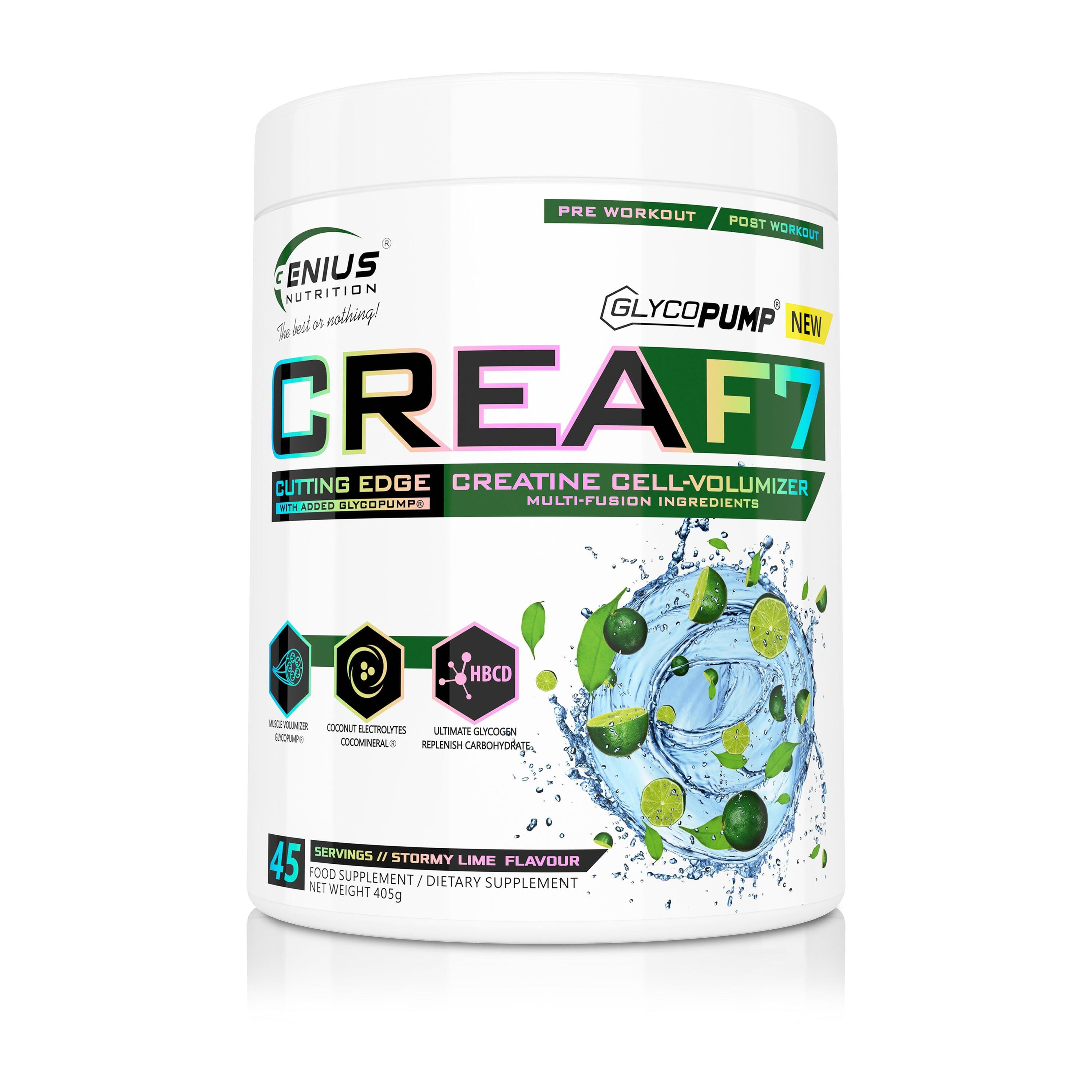 GENIUS NUTRITION Genius Nutrition CreaF7 (405g) Stormy Lime - Creatine - Creatine-Mix