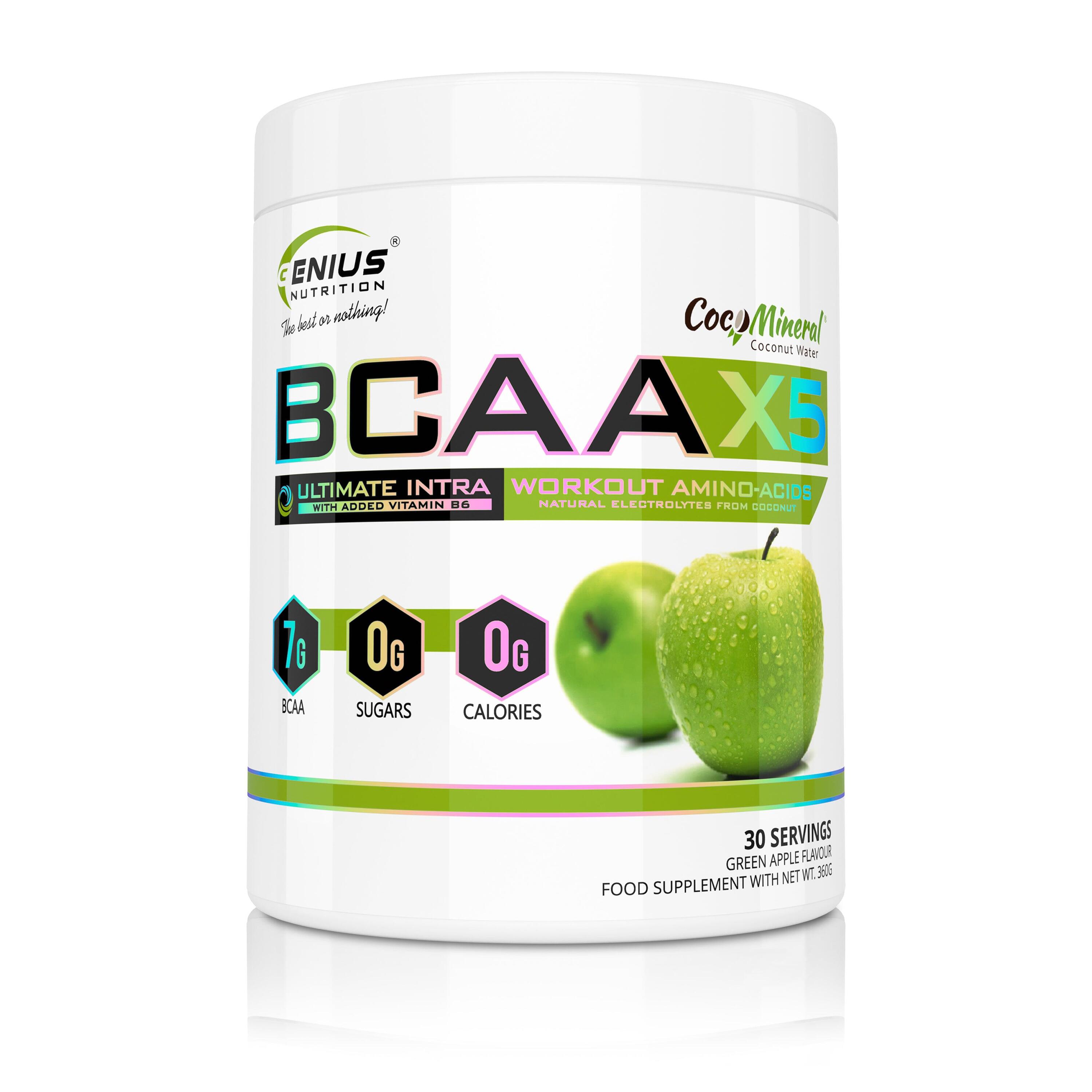 GENIUS NUTRITION Genius Nutrition BCAA-X5 (360g) Green Apple - Aminoacidi - BCAA
