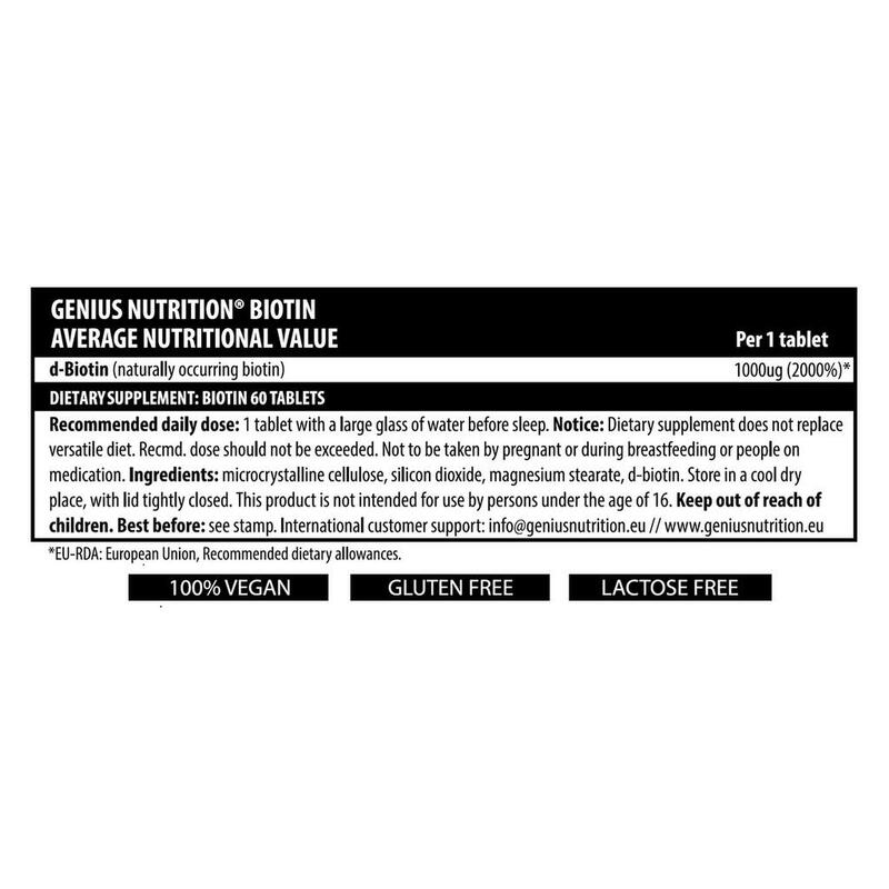 SUPLIMENT ALIMENTAR BIOTIN B7 60 tabs/60 serv