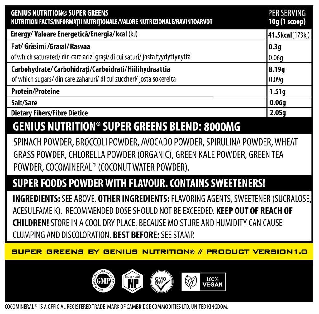 Genius Nutrition Super Greens (300g) Green Apple - Funktionelle Lebensmittel 2/3
