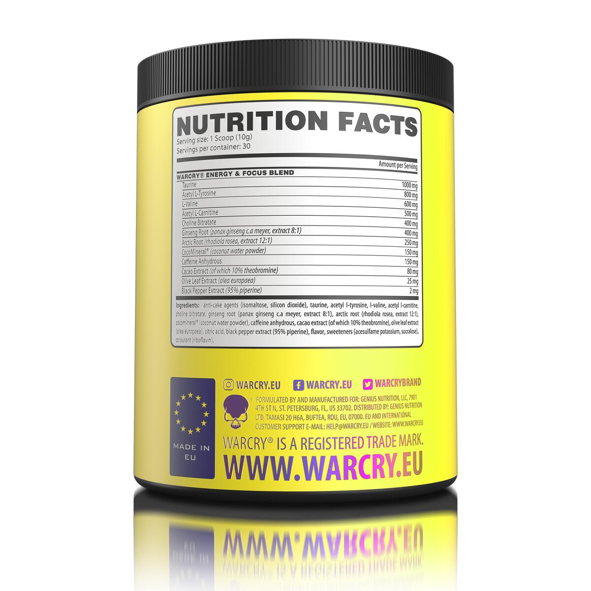 Genius Nutrition WARCRY Energy (300g) Energy Fruits - Pré-entraînement 2/3