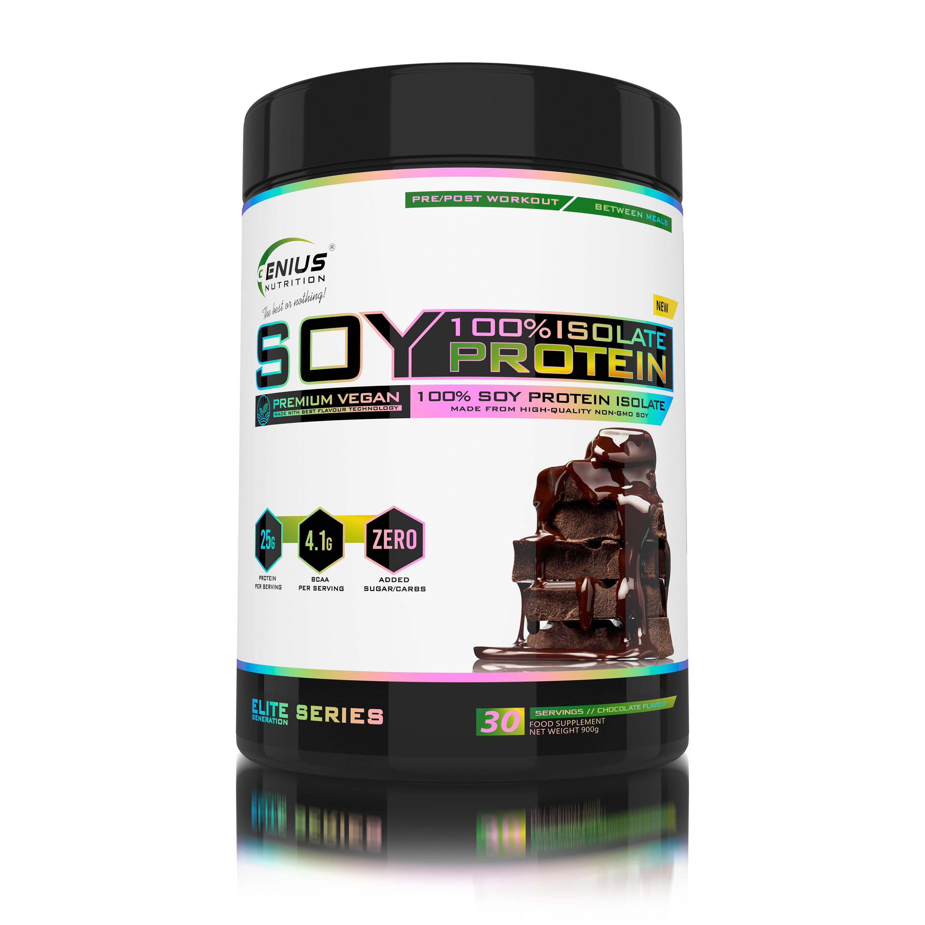 GENIUS NUTRITION Genius Nutrition 100% Soy Protein Isolate (900g) Chocolate - Eiwitten