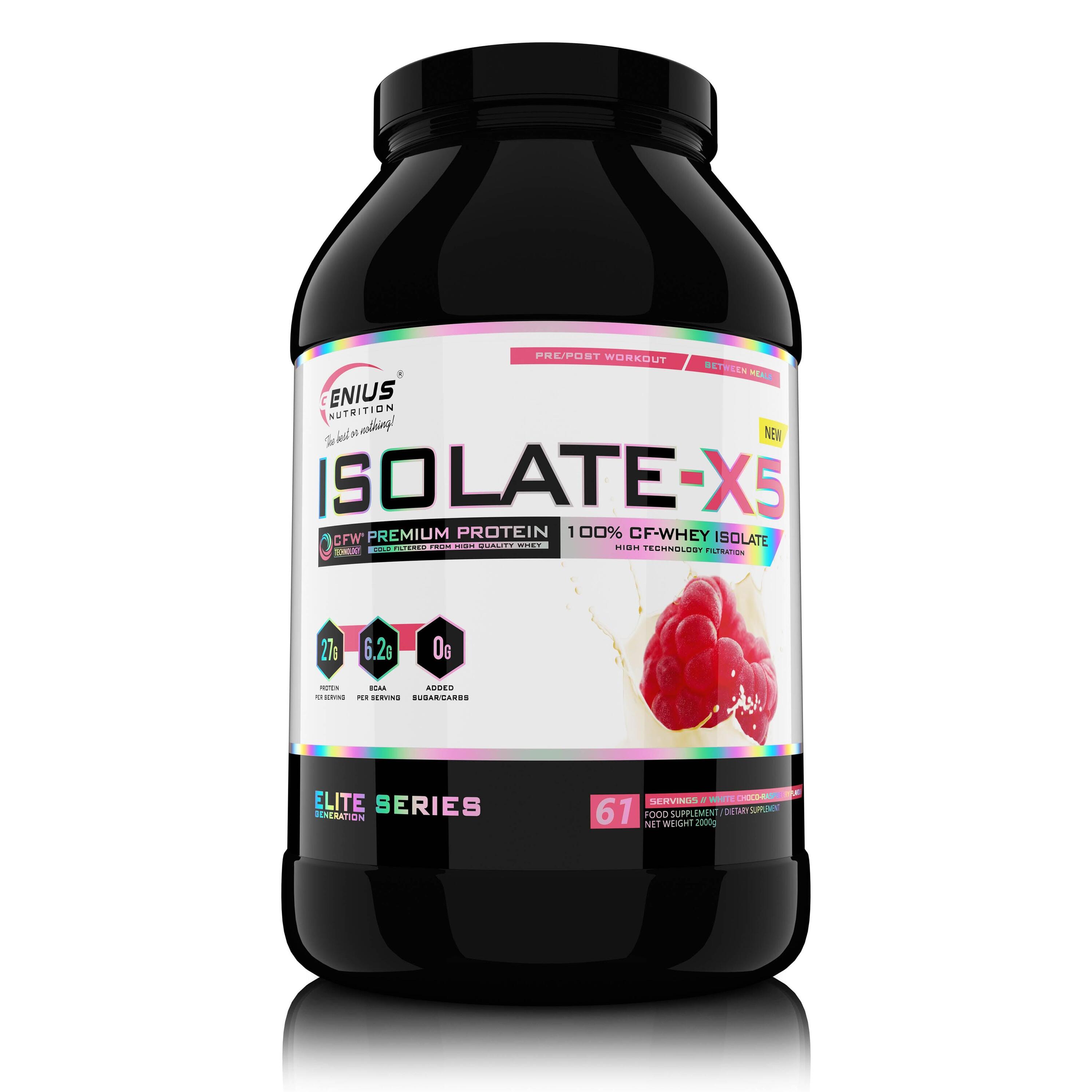 GENIUS NUTRITION Genius Nutrition Isolate-X5 (2000g) White Choco-Raspberry - Proteine