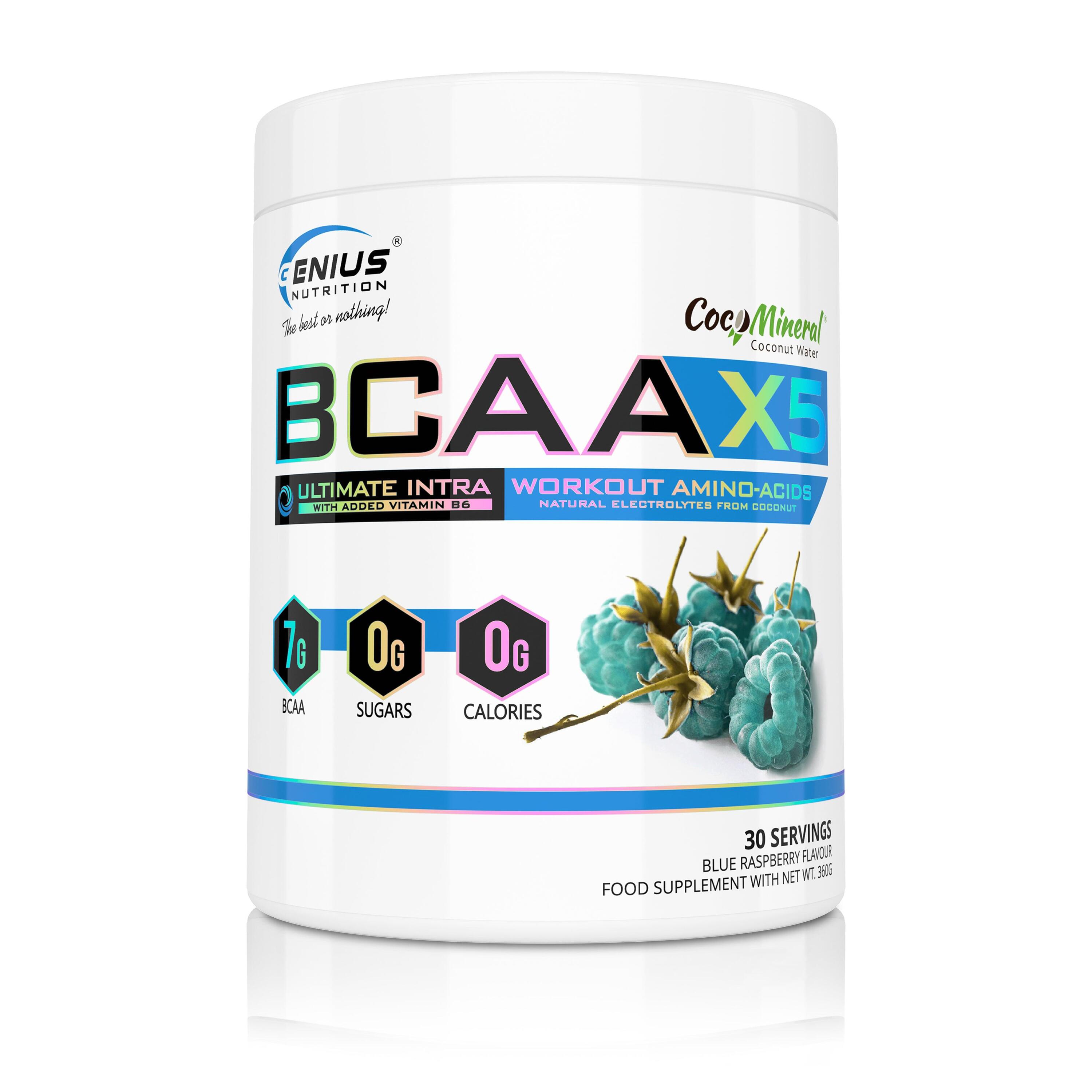 GENIUS NUTRITION Genius Nutrition BCAA-X5 (360g) Blue Raspberry - Aminoacidi - BCAA