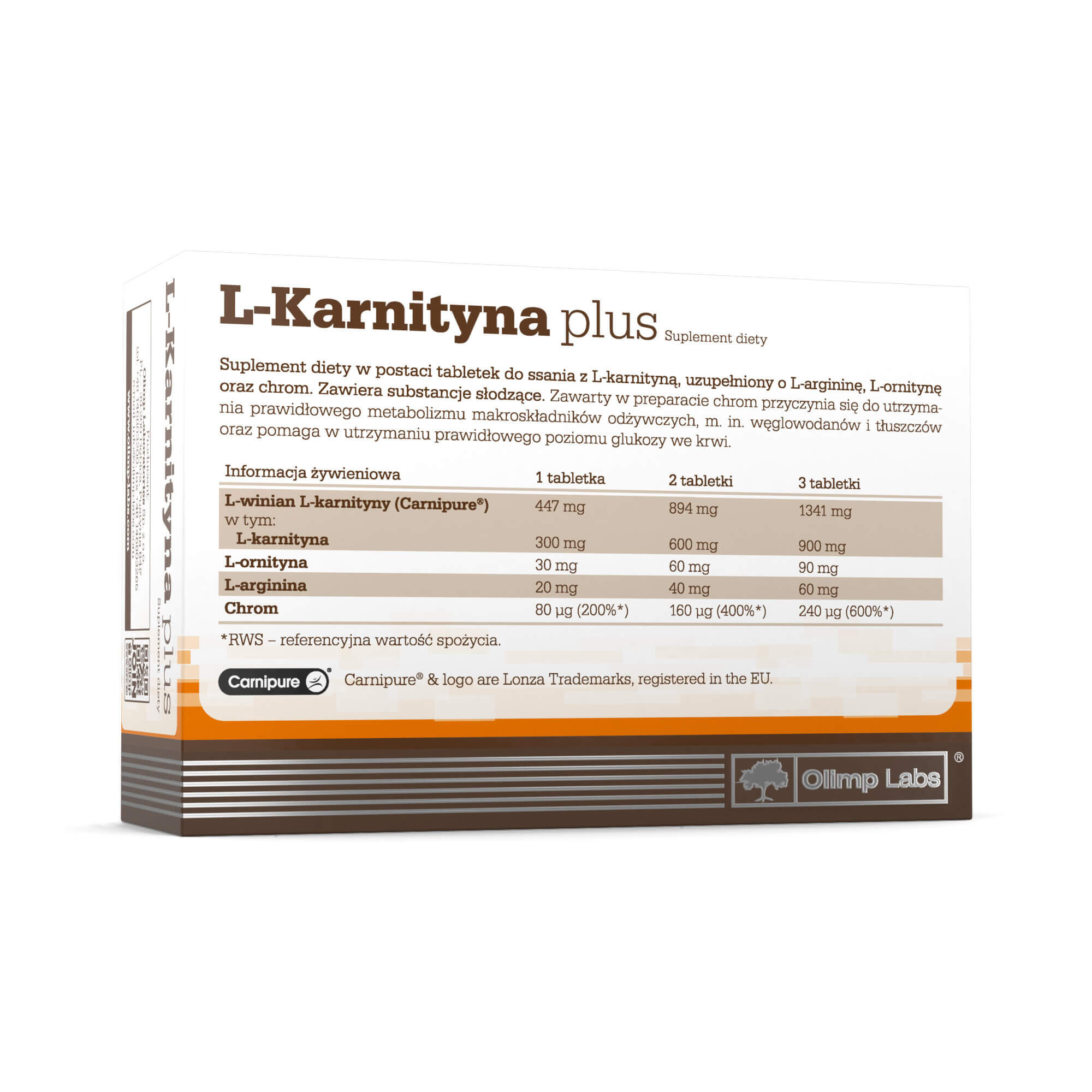 L-Karnityna Plus Olimp - 80 Tabletek 2/4