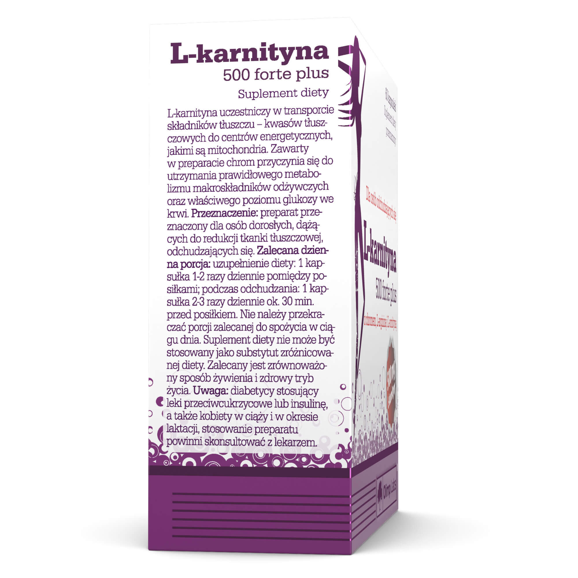 L-Karnityna 500 Forte Plus Olimp  - 60 Kapsułek 3/4