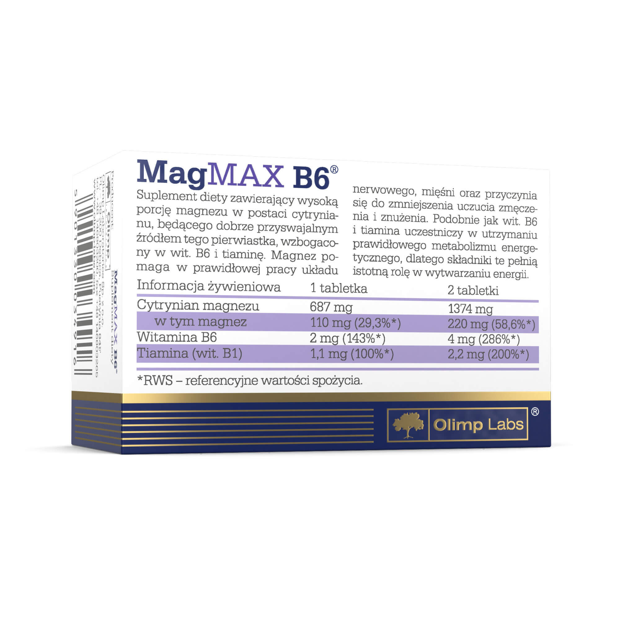 Magnez Olimp MagMax B6 - 50 Tabletek 2/4