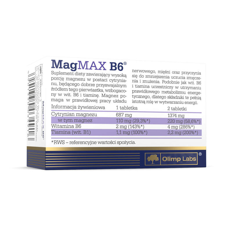 Magnez Olimp MagMax B6 - 50 Tabletek
