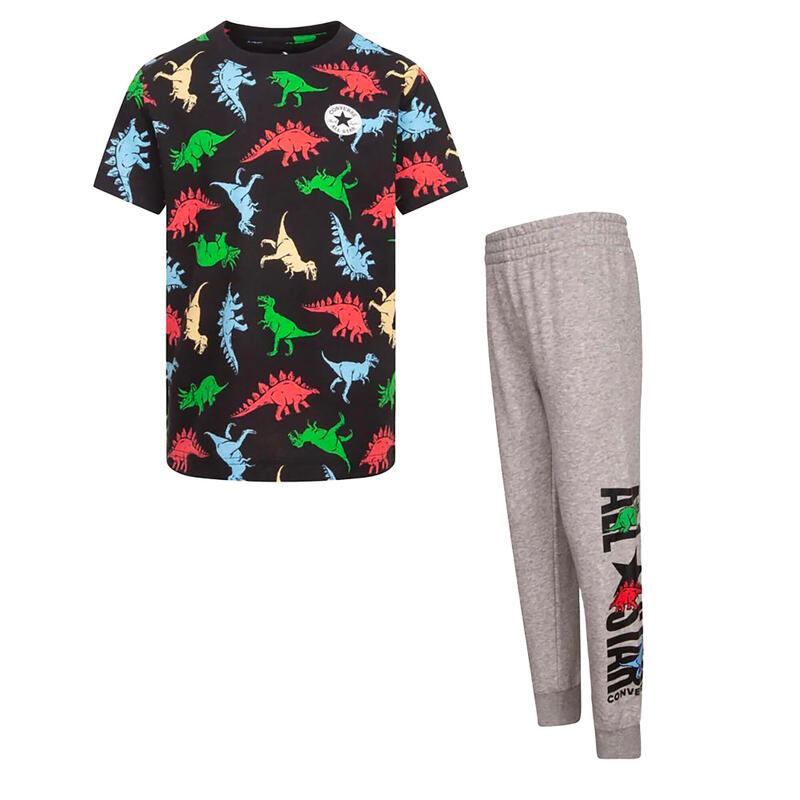 Camiseta Converse Dino Ss Tee + Conjunto Ft Jog NIño