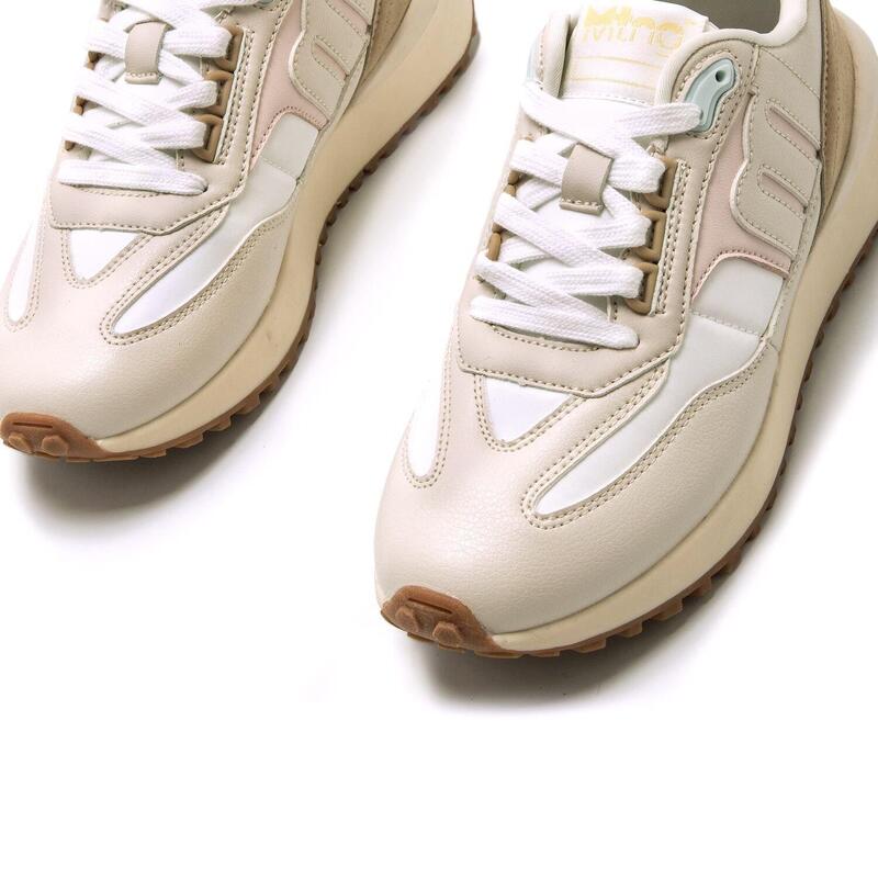 Zapatillas Caminar Mujer MTNG Qamar Beige