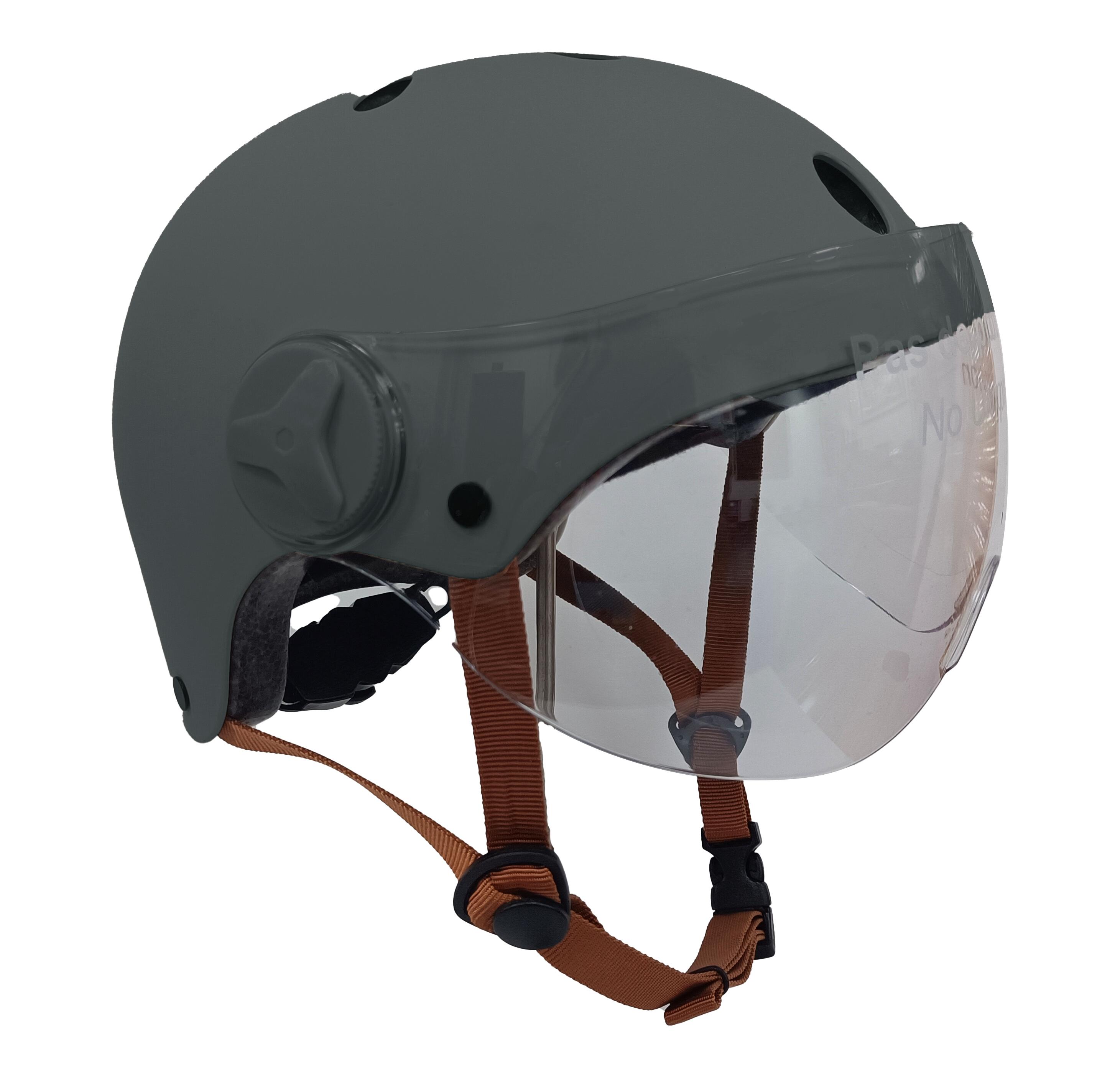 Helm YEEP.ME H.20 Vision Antraciet met vizier voor fiets, scooter 2/4