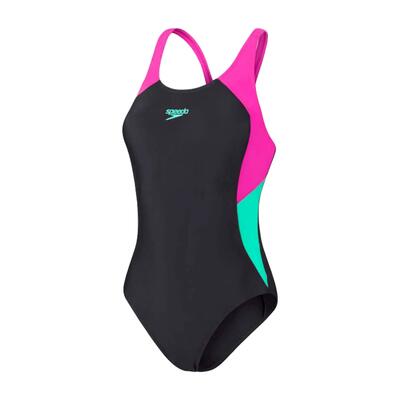 Speedo colourblock splice muscleback zwempakken vrouwen