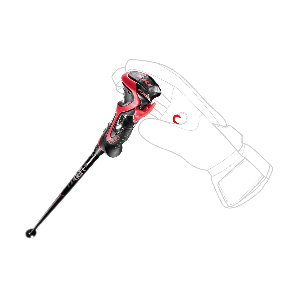Hole Leki Airfoil 3D Black/Red 2024 130 cm 3/5