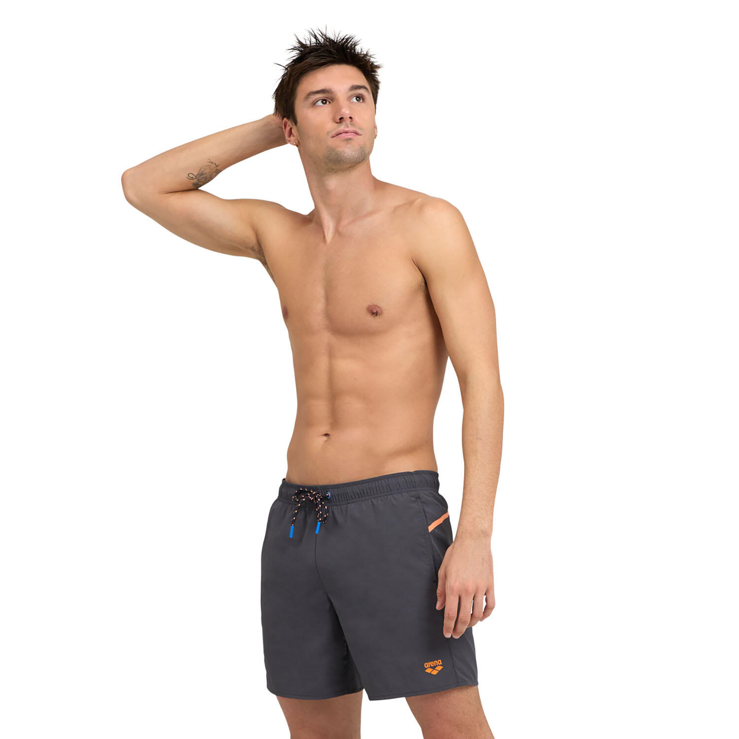 Arena - Shorts De Bain Homme - Pro_file - Maillot De Bain 1 Pièce - Gris|orange - 40 M - Decathlon