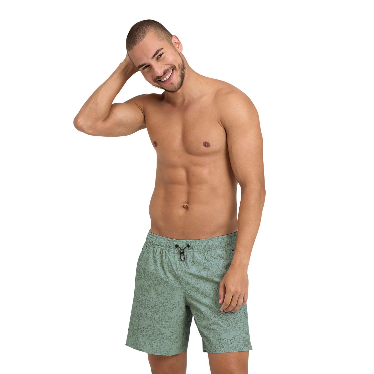 Arena - Shorts De Bain Homme - Evo Allover - Maillot De Bain 1 Pièce - Vert - 40 M - Decathlon