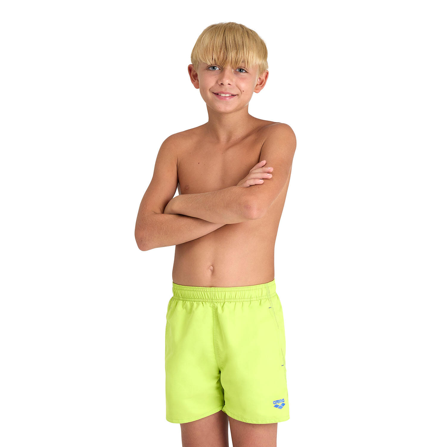Arena - Shorts De Bain Garçon - Boxer Solid R - Maillot De Bain 1 Pièce - Bleu|vert - Decathlon