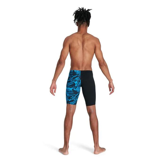 Speedo Allover V-Cut Jammer - Black/ Pool 5/5