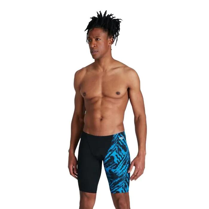 Speedo Allover V-Cut Jammer - Black/ Pool 4/5