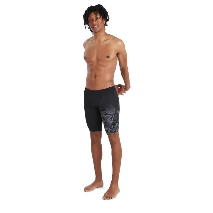 Hyper Boom V-Cut Adult Male Swim Jammer Black/Grey 6/6