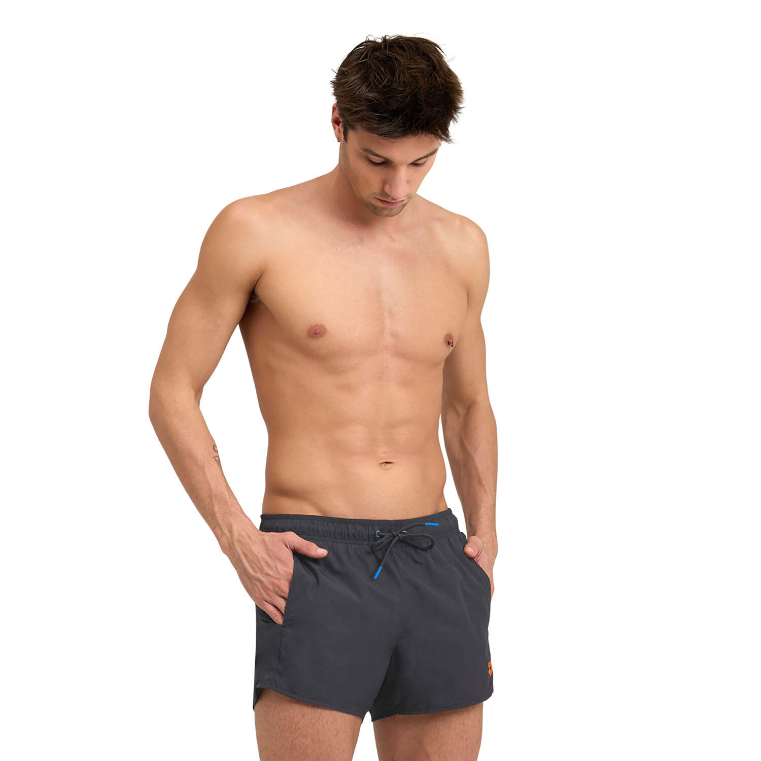 Arena - Shorts De Bain Homme - Pro_file Beach X-short - Maillot De Bain 1 Pièce - Gris|orange - S - Decathlon