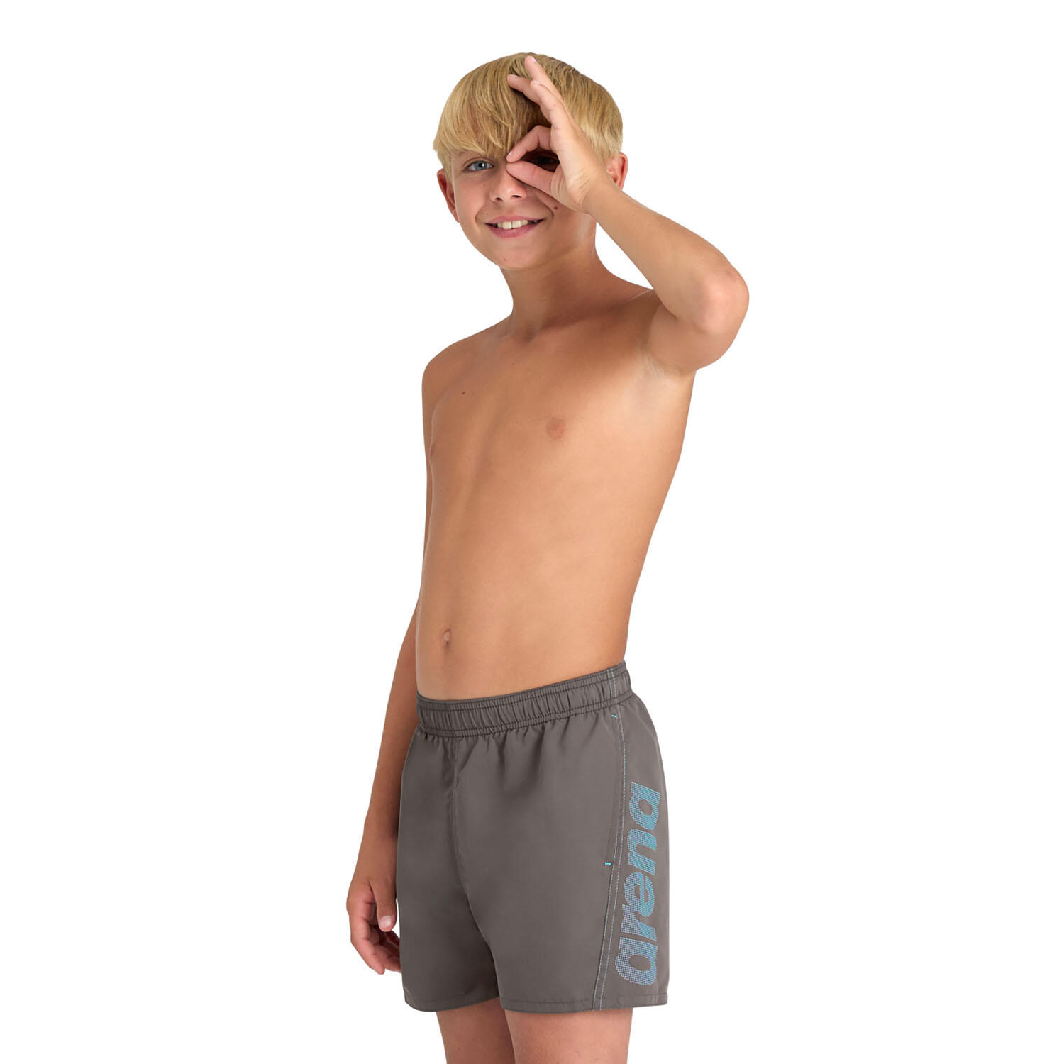 Arena - Shorts De Bain Garçon - Fundamentals Logo R - Maillot De Bain 1 Pièce - Bleu|vert - Decathlon