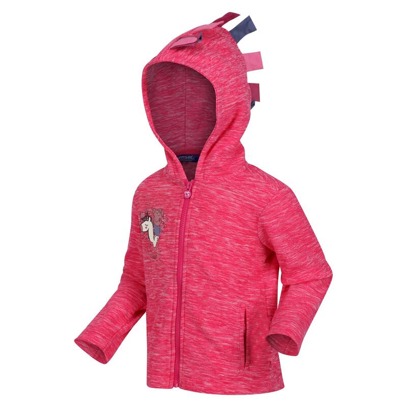 Hoodie mit durchgehendem Reißverschluss für Kinder Pink Fusion